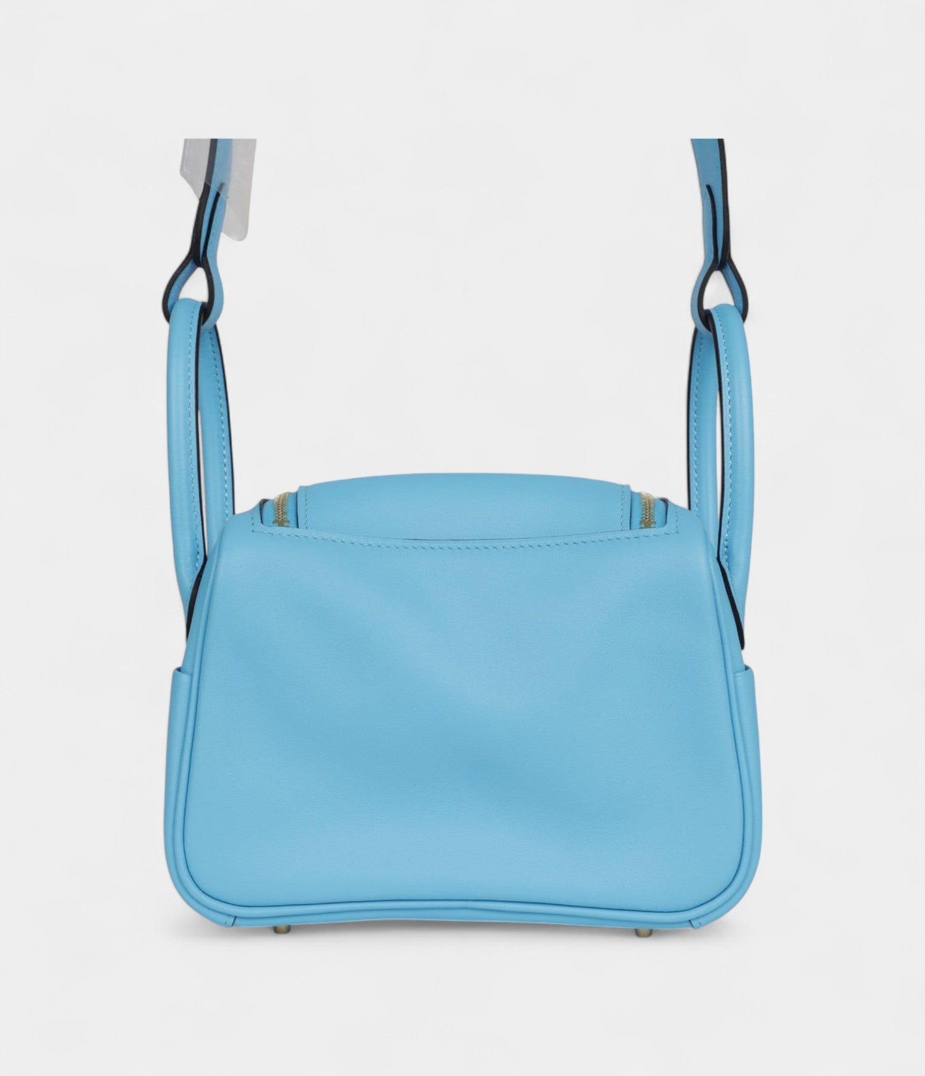 Hermès Mini Lindy Celeste Swift Gold Hardware