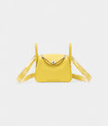 Hermès Mini Lindy Clemence Lime Palladium Hardware