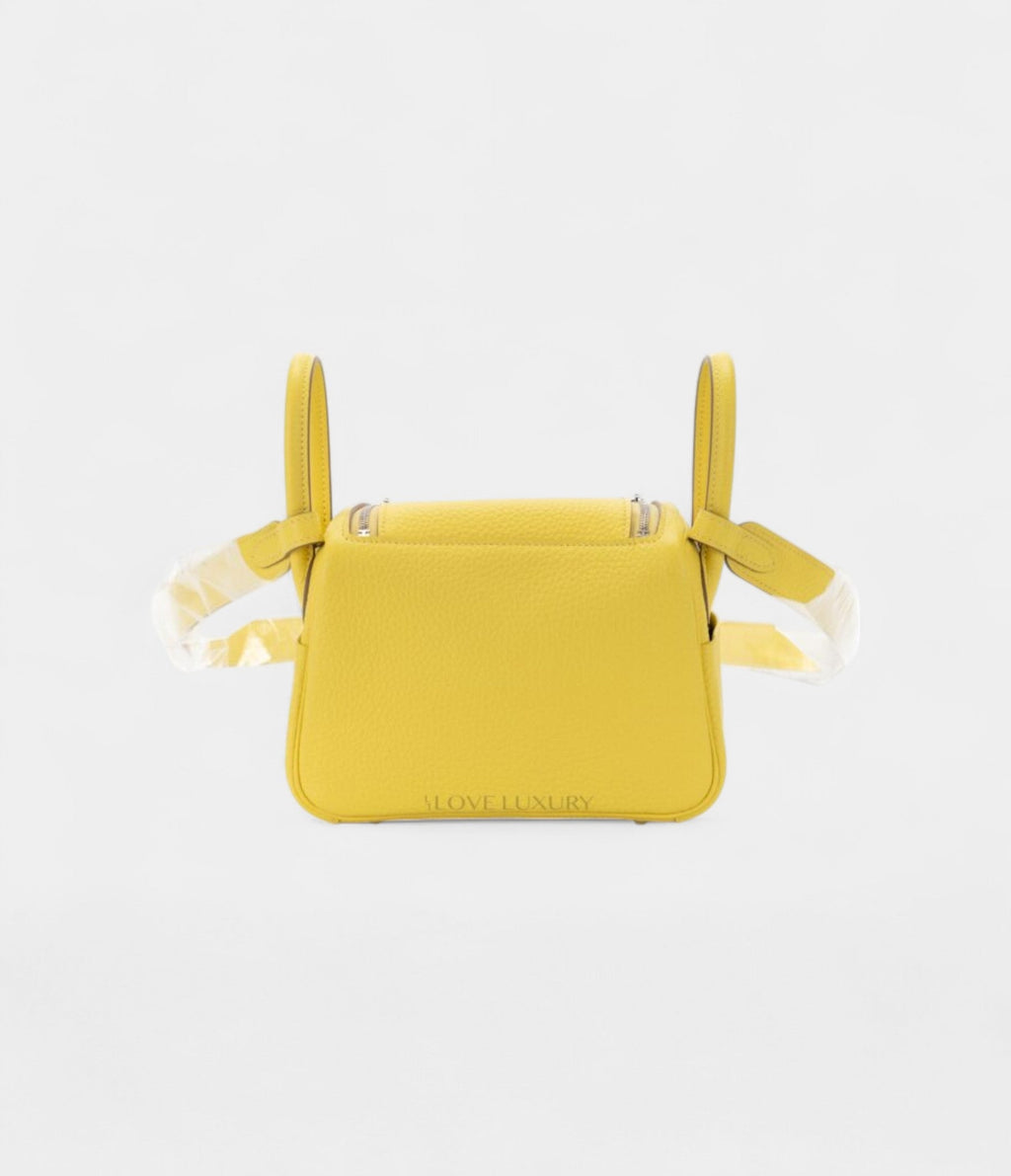 Hermès Mini Lindy Clemence Lime Palladium Hardware