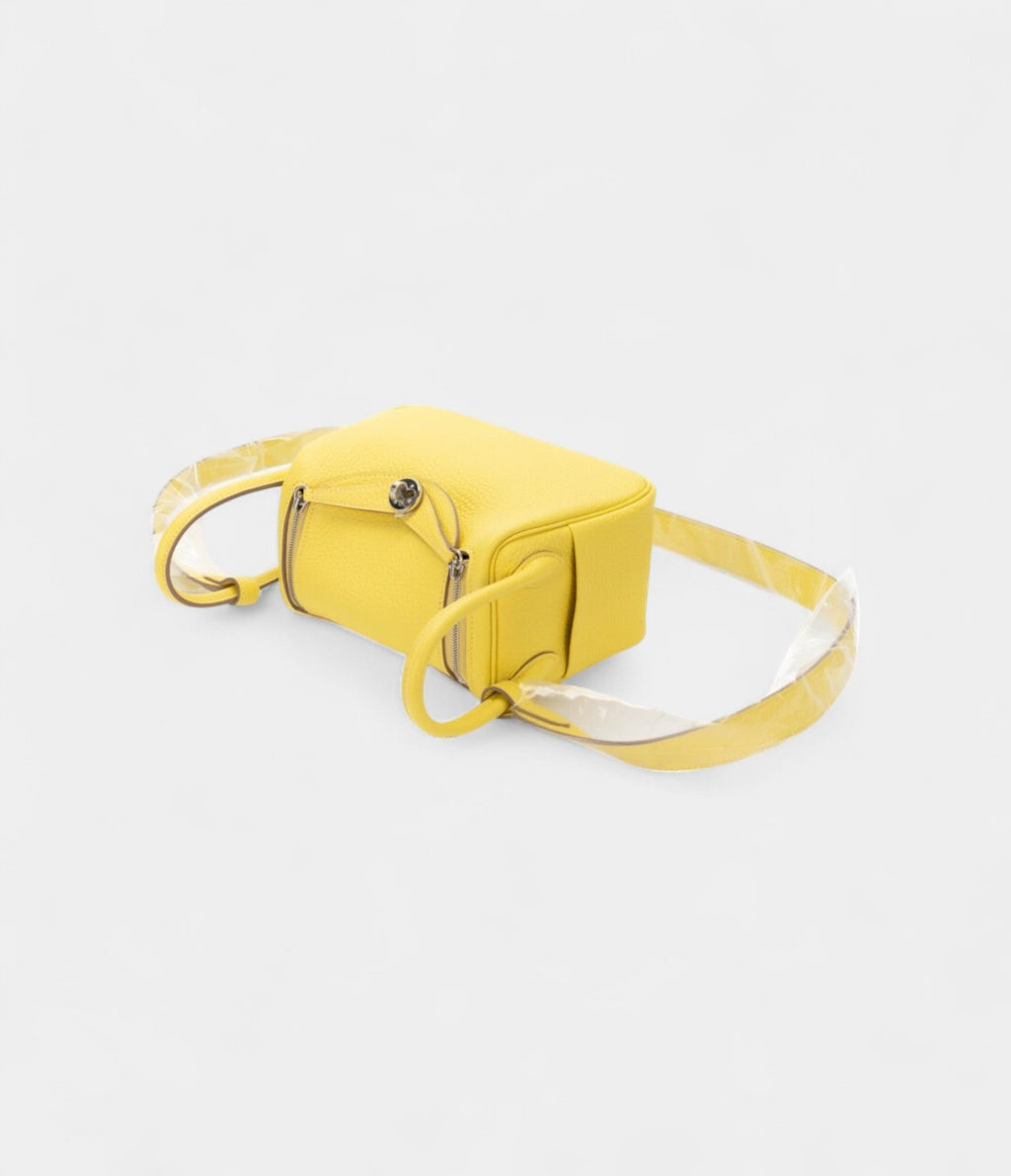 Hermès Mini Lindy Clemence Lime Palladium Hardware