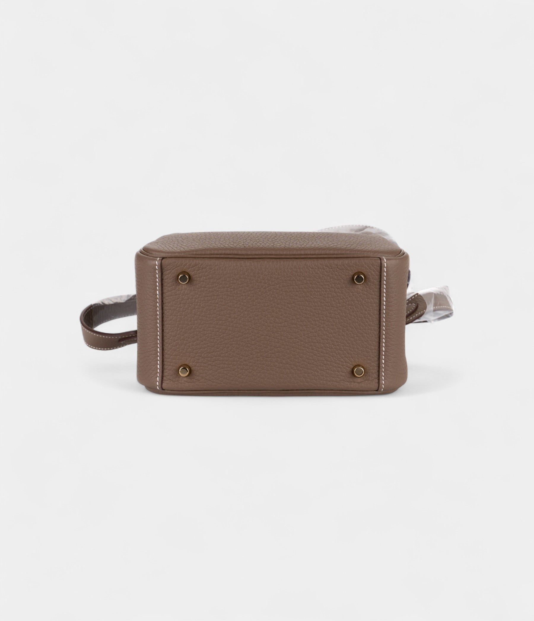 Hermès Mini Lindy Etoupe Clemence Gold Hardware