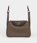 Hermès Mini Lindy Etoupe Clemence Palladium Hardware