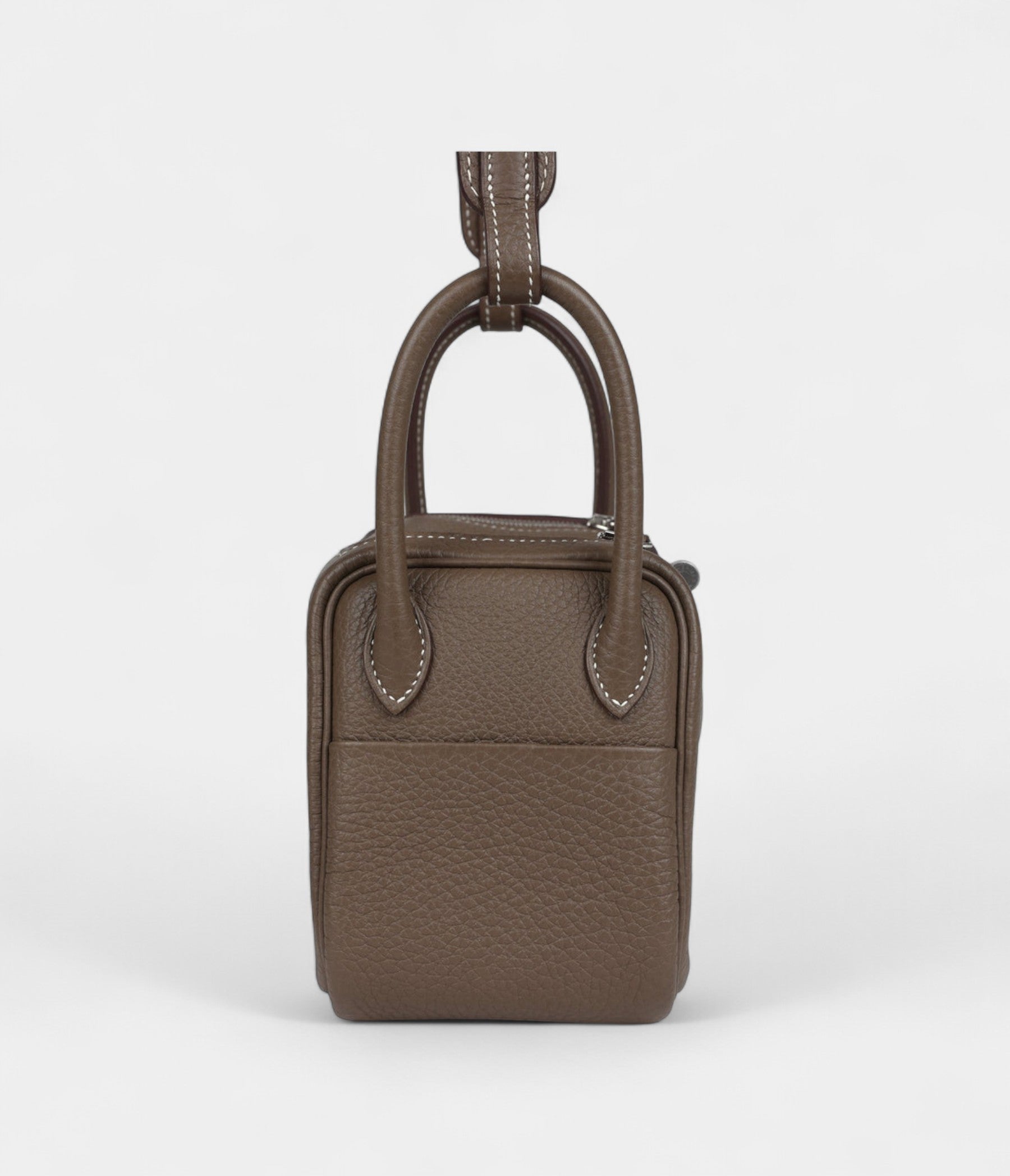 Hermès Mini Lindy Etoupe Clemence Palladium Hardware