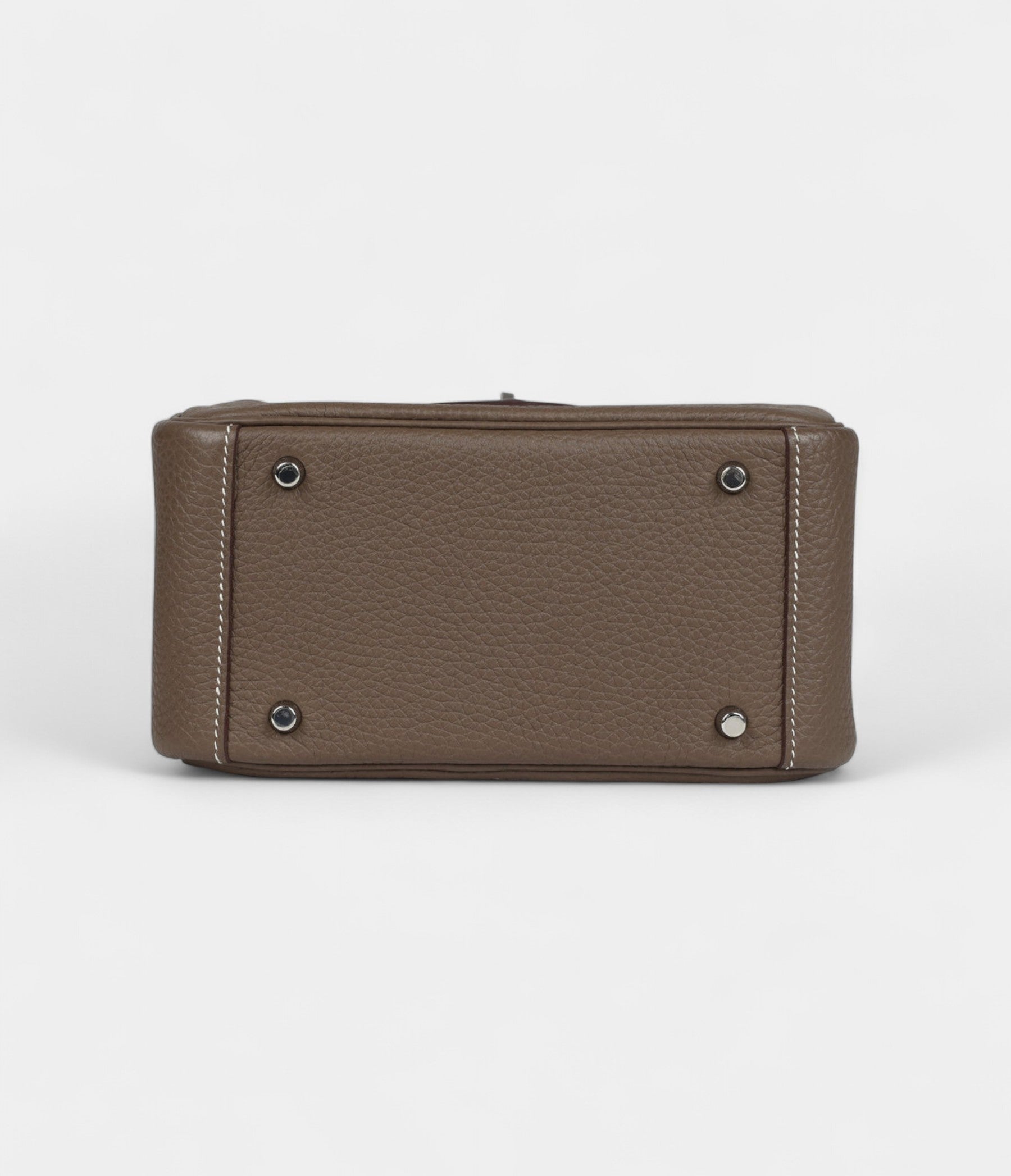 Hermès Mini Lindy Etoupe Clemence Palladium Hardware