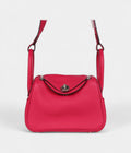 Hermès Mini Lindy Framboise Clemence Palladium Hardware