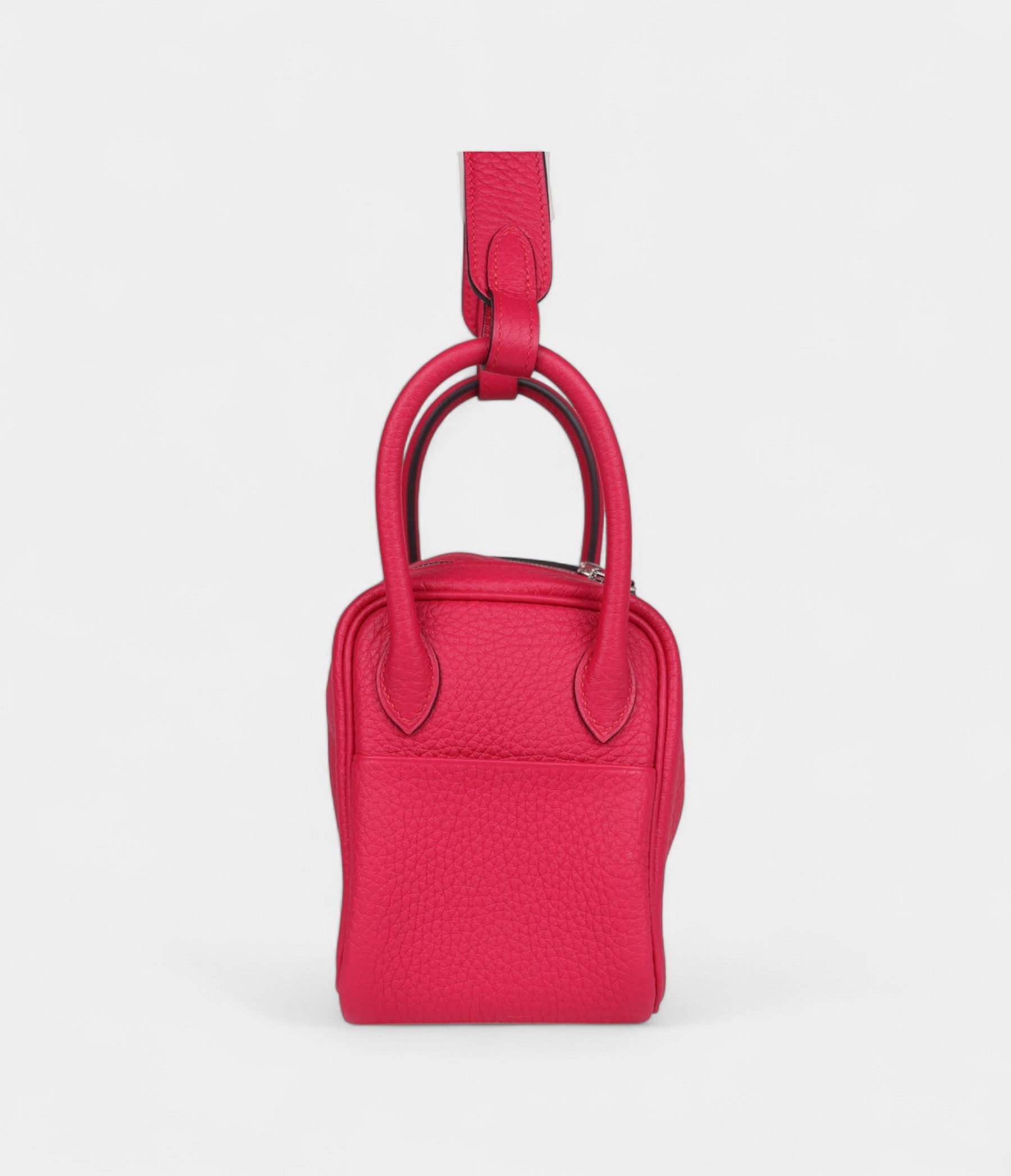 Hermès Mini Lindy Framboise Clemence Palladium Hardware