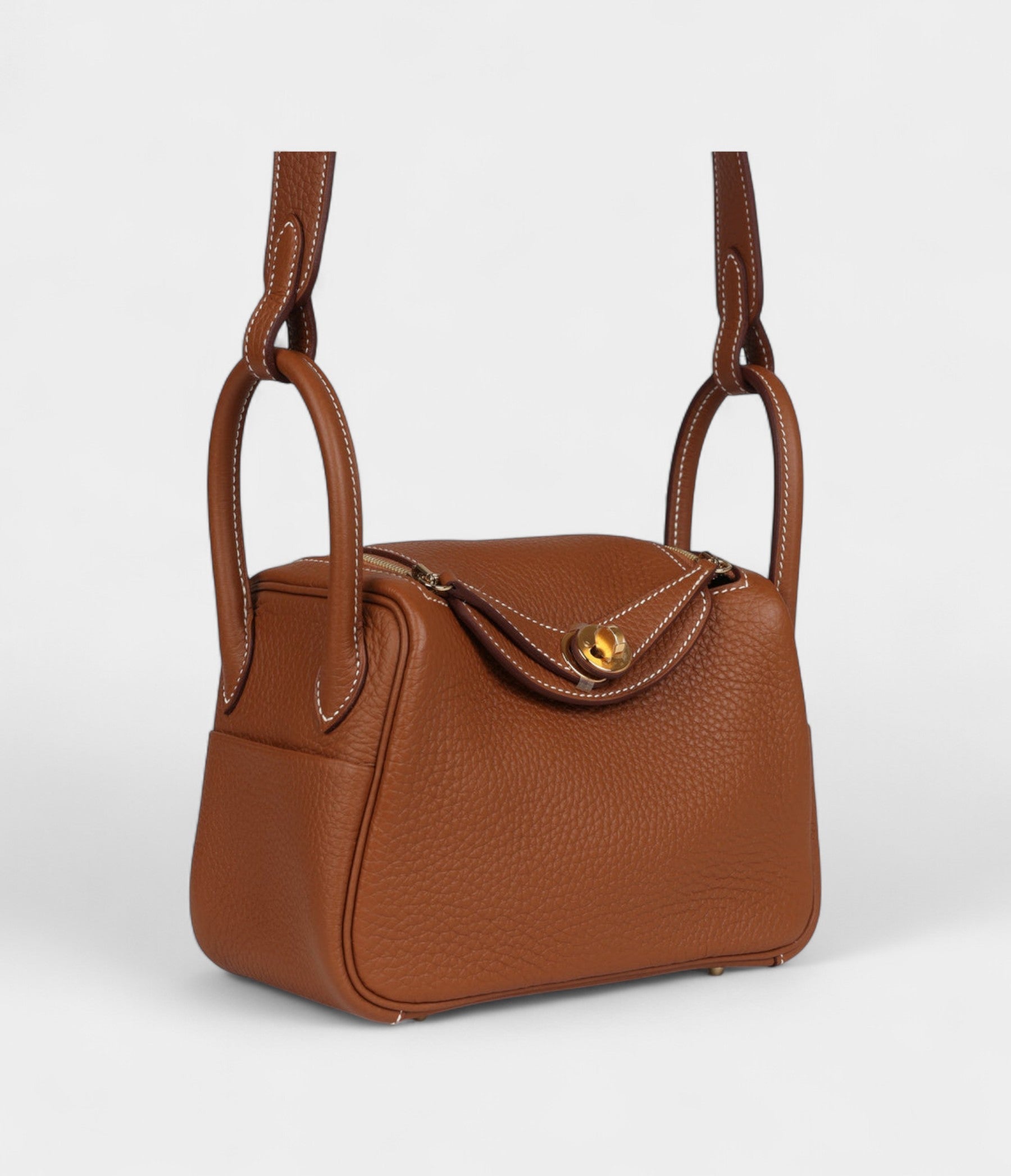 Hermès Mini Lindy Gold Clemence Gold Hardware