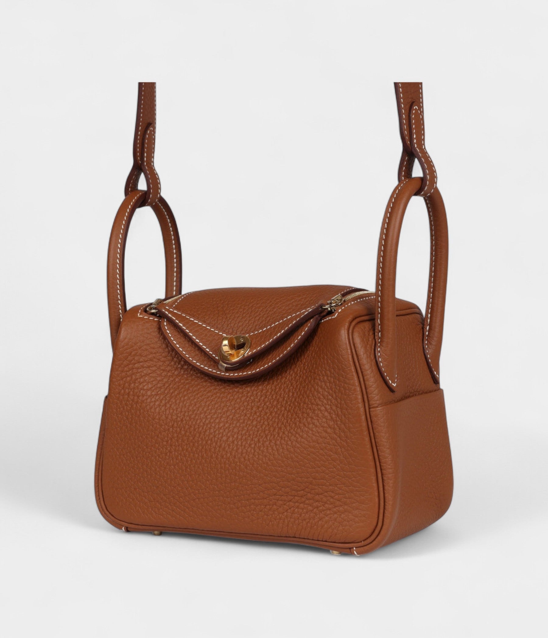 Hermès Mini Lindy Gold Clemence Gold Hardware