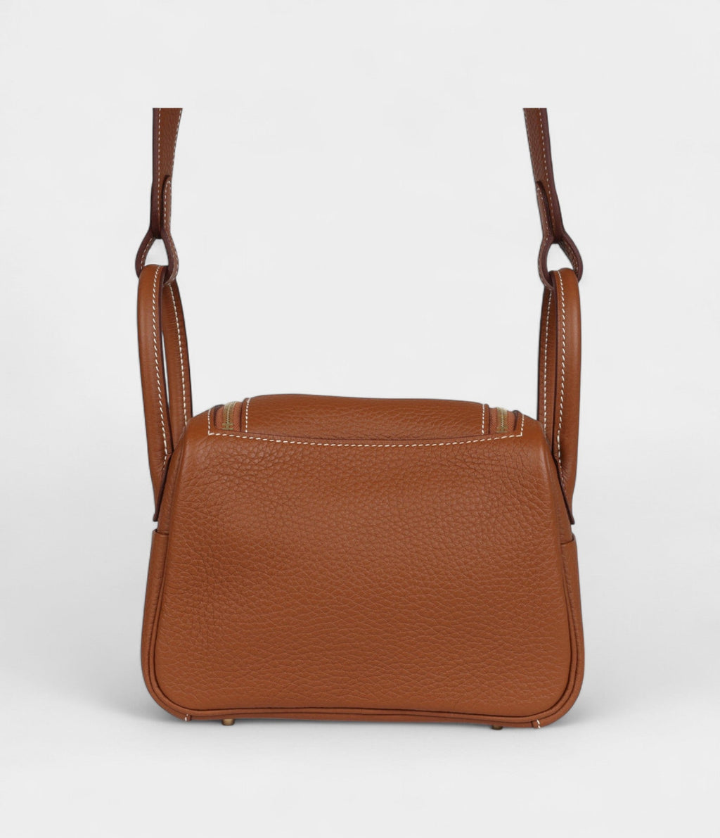 Hermès Mini Lindy Gold Clemence Gold Hardware