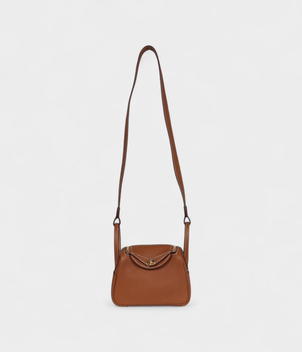 Hermès Mini Lindy Gold Clemence Gold Hardware