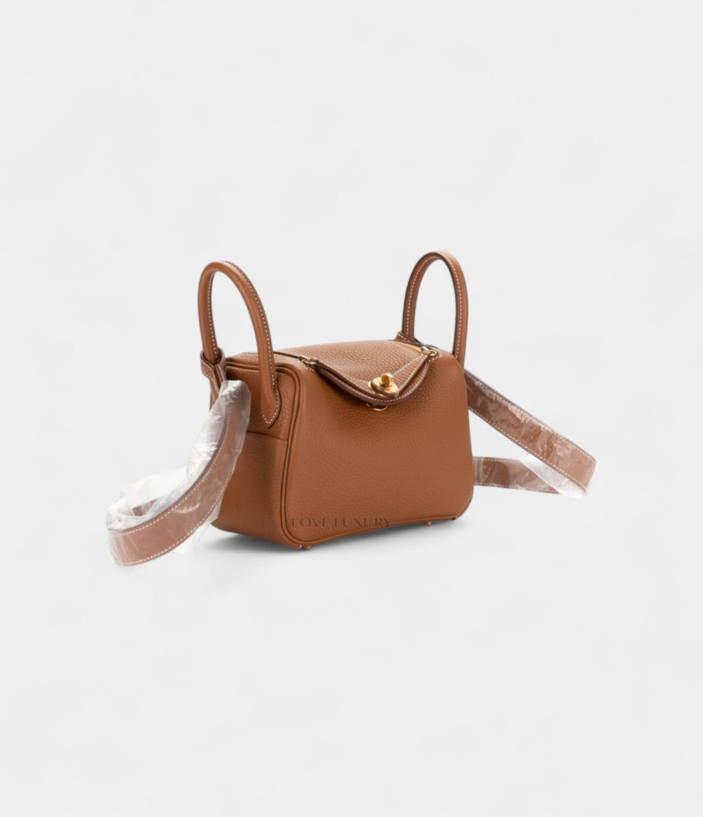 Hermès Mini Lindy Gold Clemence Hardware