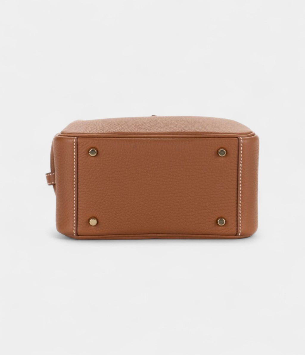 Hermès Mini Lindy Gold Clemence Hardware