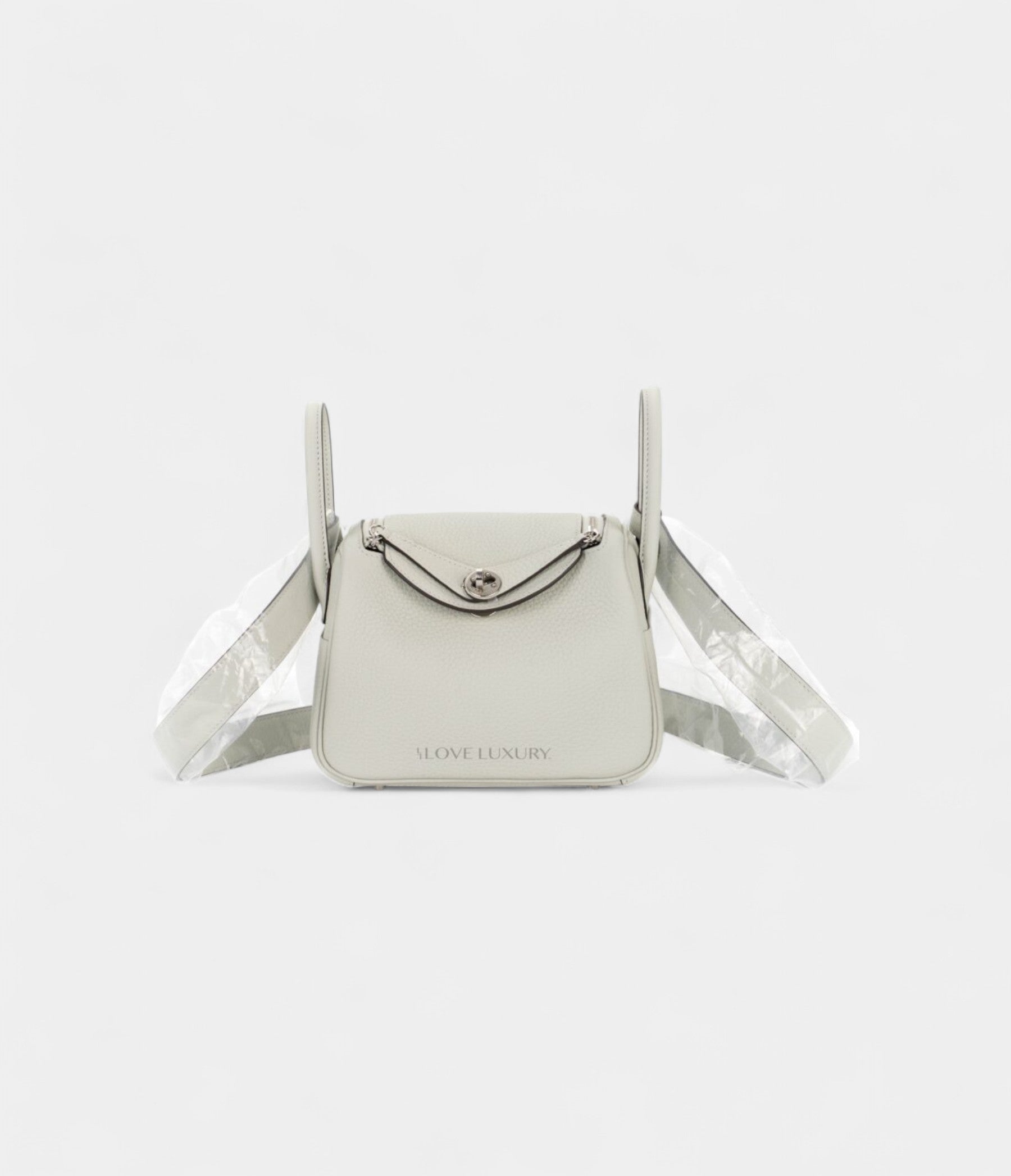Hermès Mini Lindy Grey Neve Clemence Leather Palladium Hardware