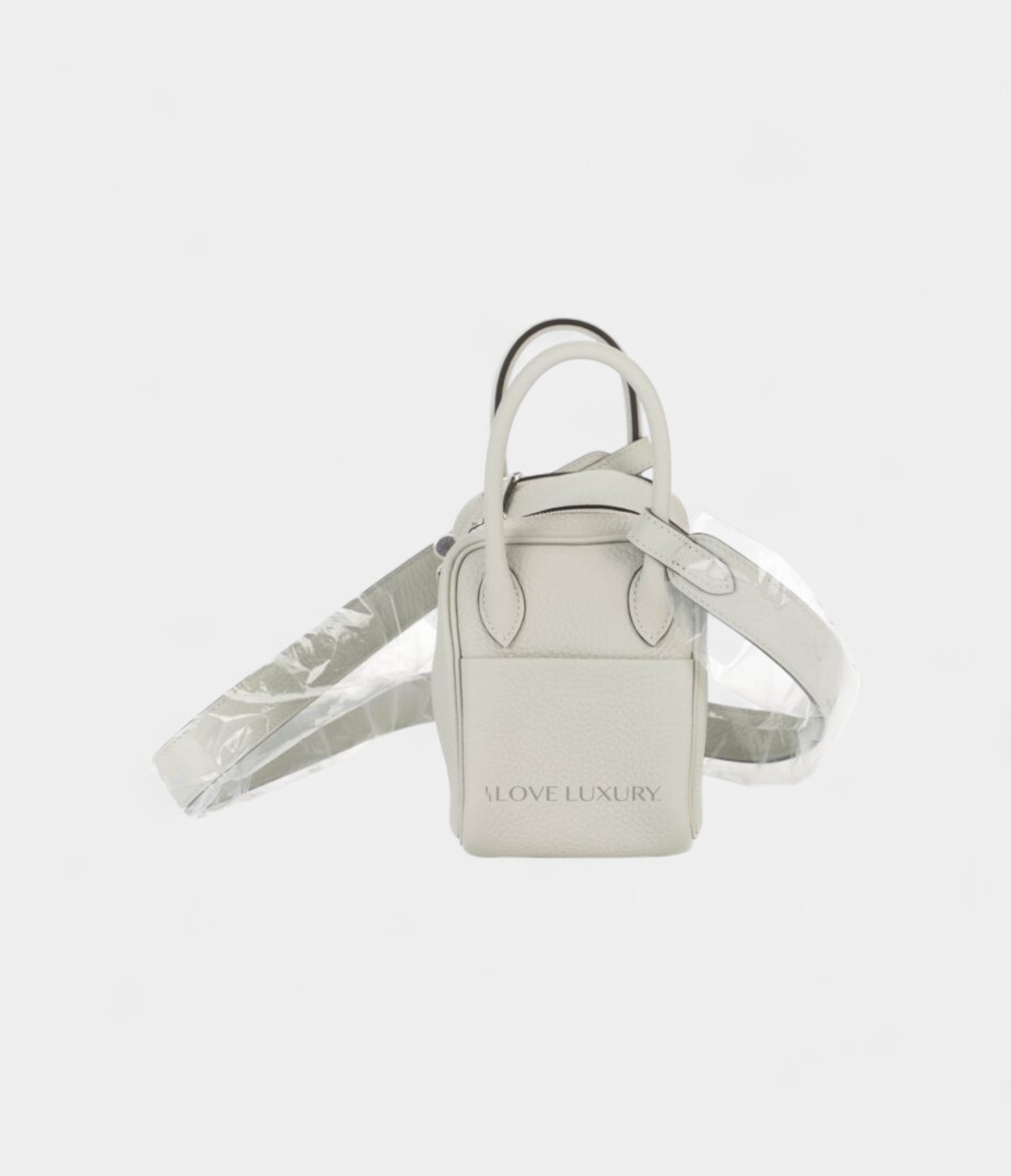 Hermès Mini Lindy Grey Neve Clemence Leather Palladium Hardware
