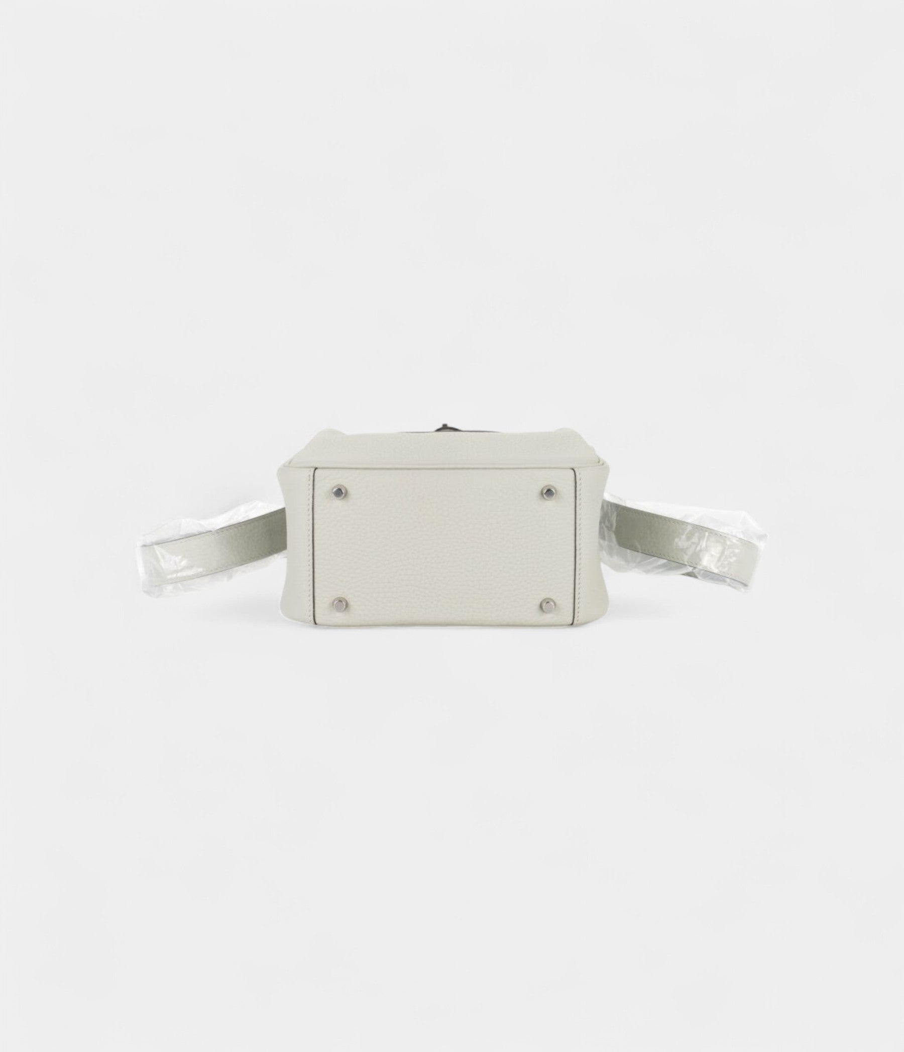Hermès Mini Lindy Grey Neve Clemence Leather Palladium Hardware