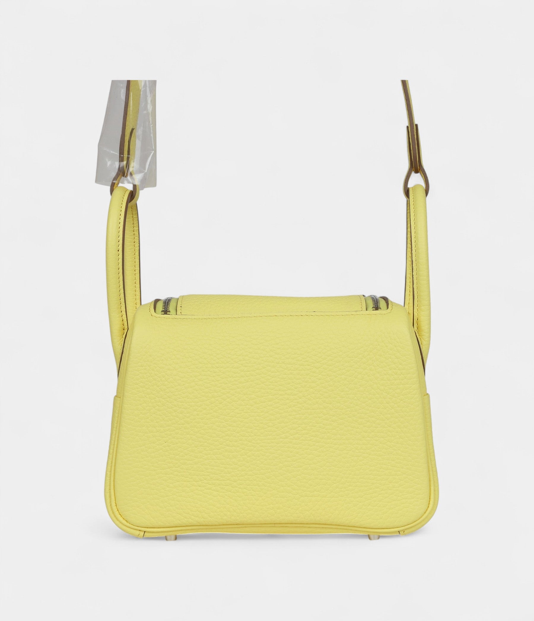 Hermès Mini Lindy Limoncello Clemence Palladium Hardware