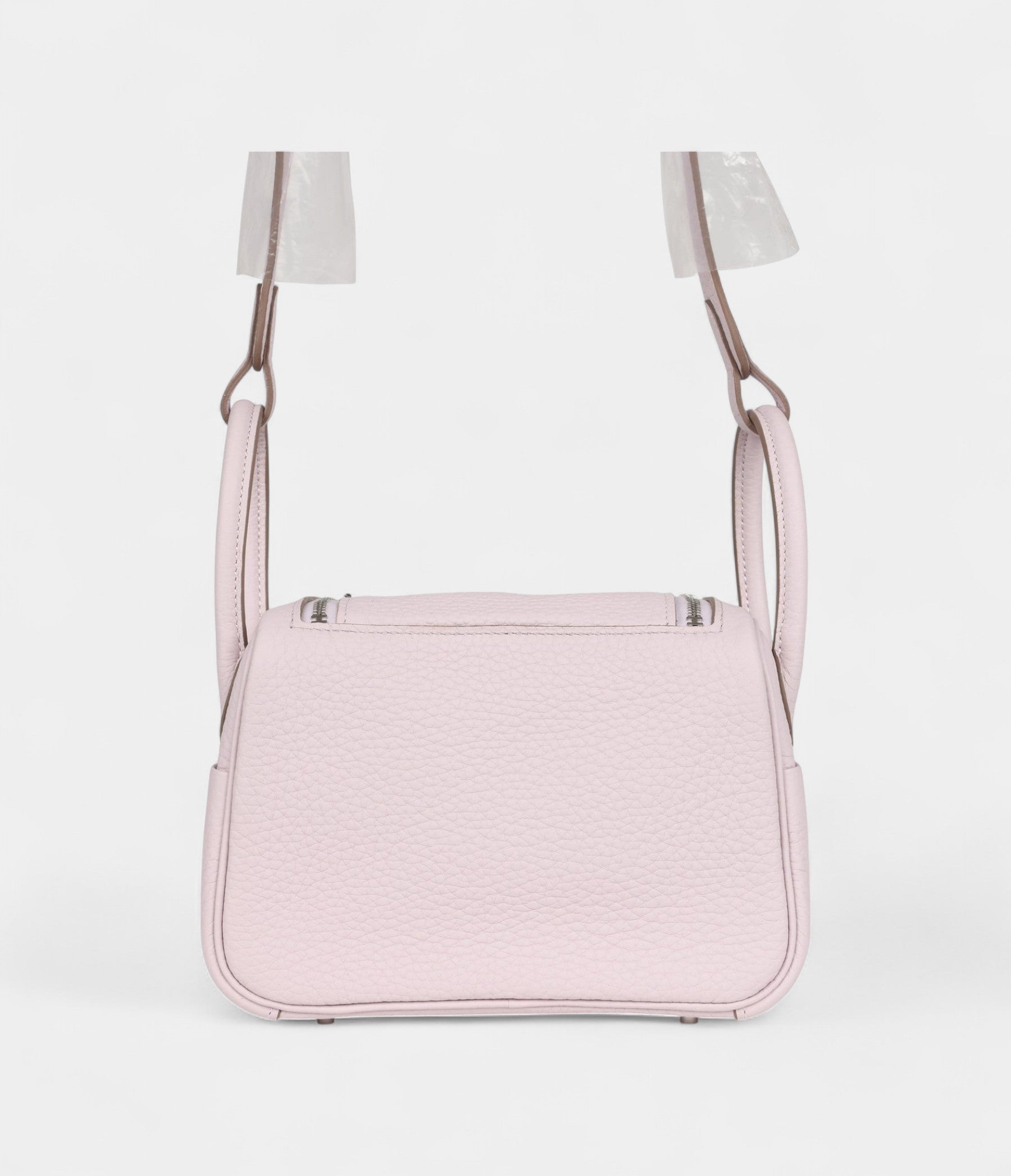 Hermès Mini Lindy Mauve Pale Verso Clemence Palladium Hardware