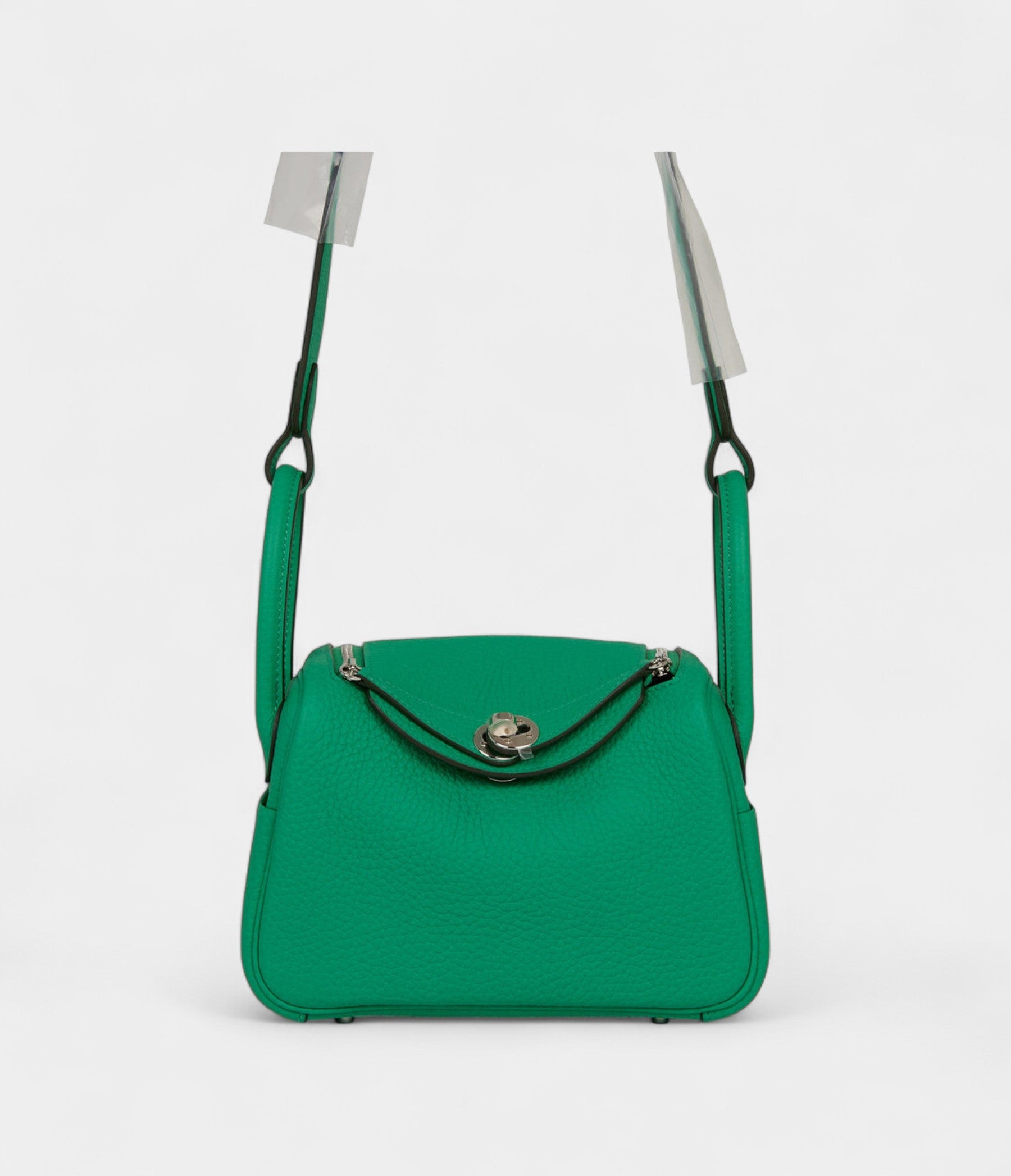 Hermès Mini Lindy Menthe Clemence Palladium Hardware
