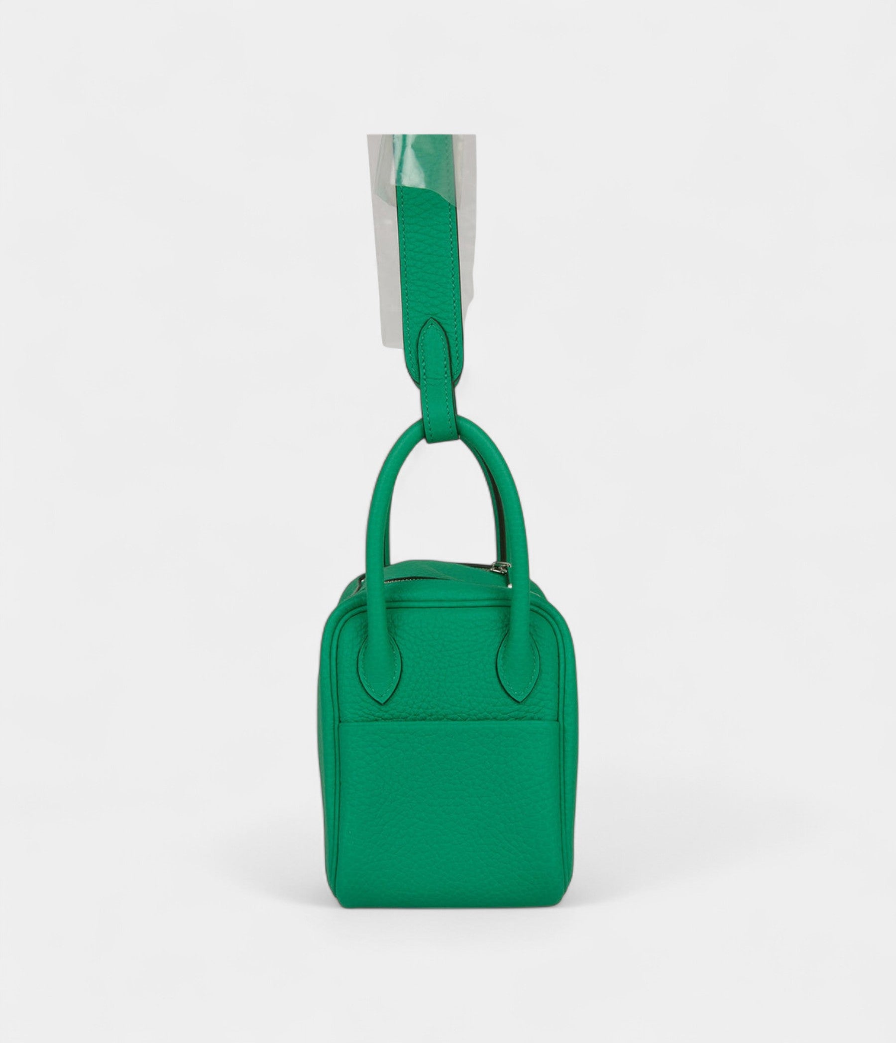 Hermès Mini Lindy Menthe Clemence Palladium Hardware