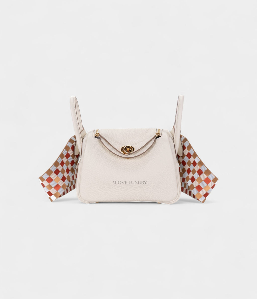 Hermès Mini Lindy Mushroom Clemence Gold Hardware