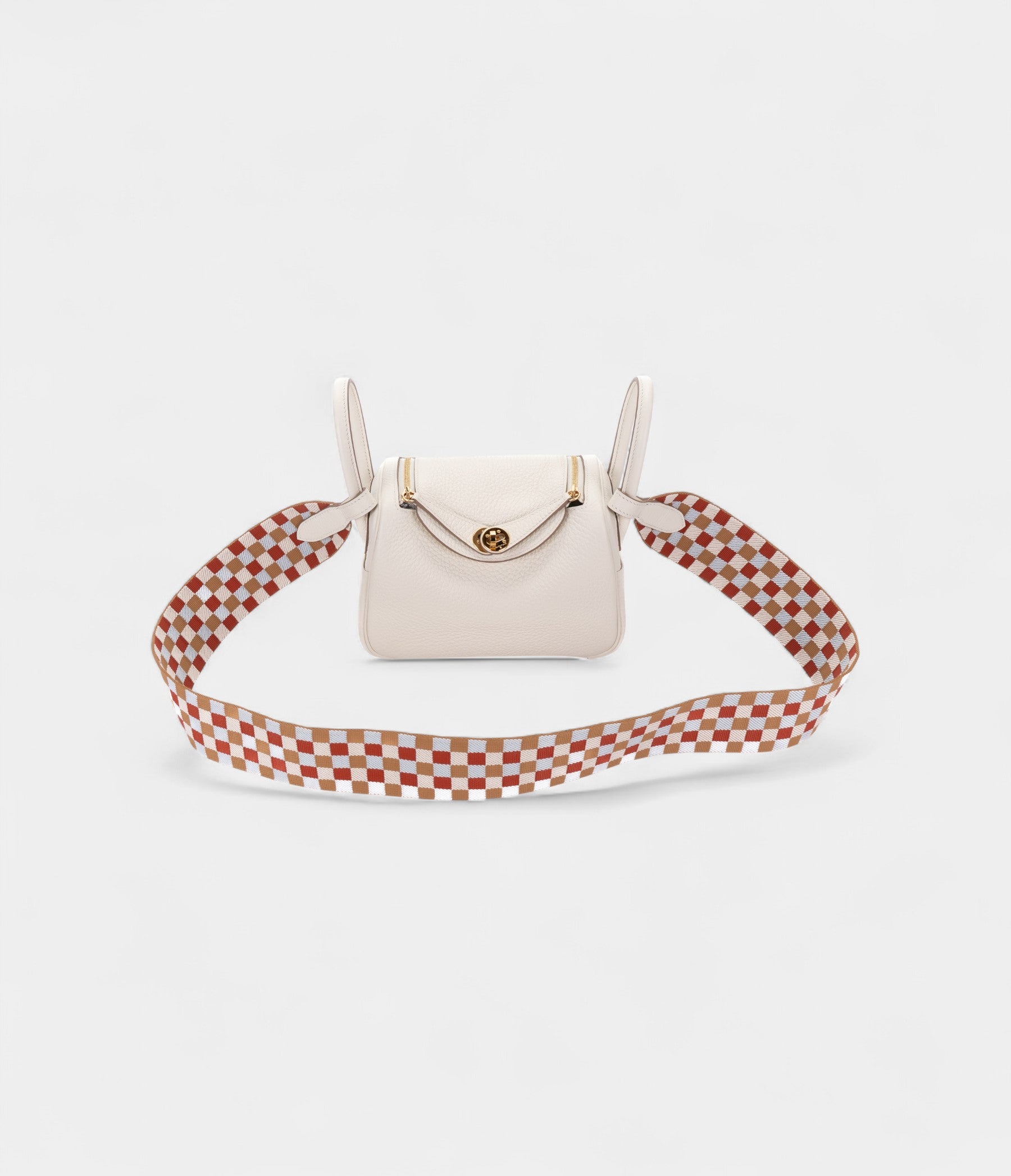 Hermès Mini Lindy Mushroom Clemence Gold Hardware