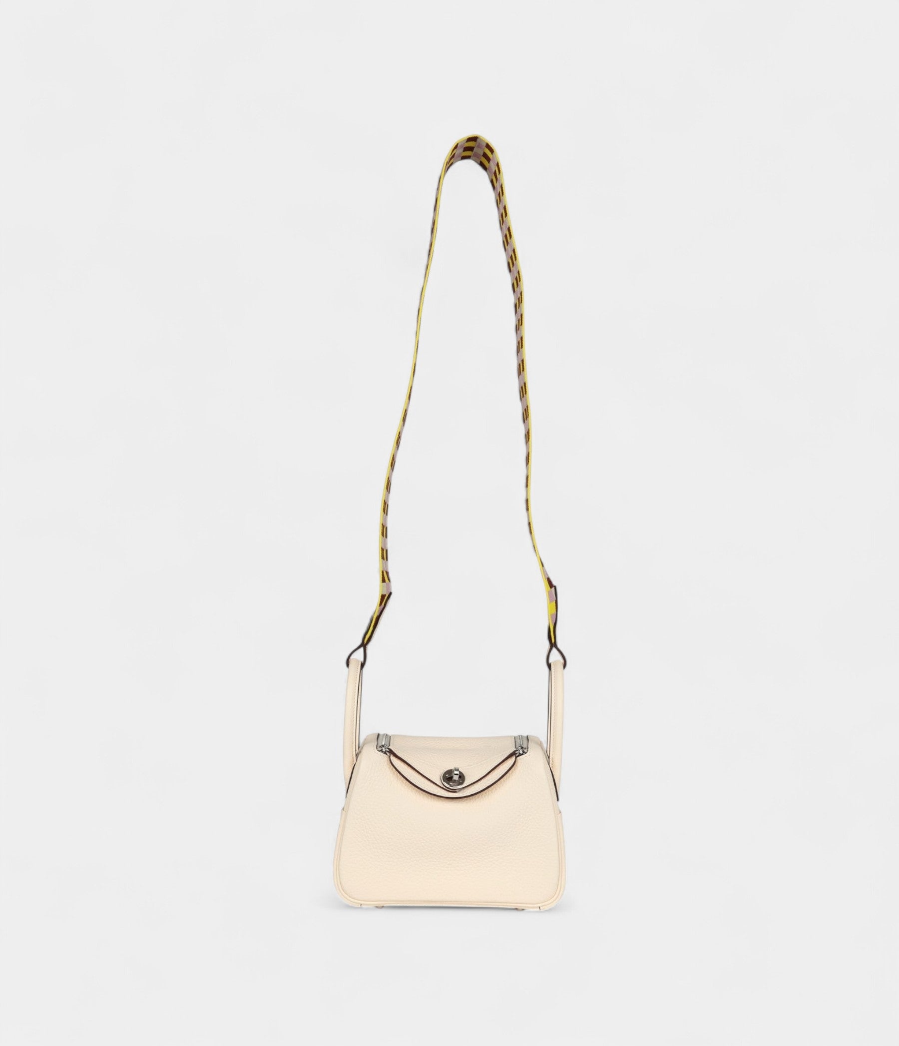Hermès Mini Lindy Nata Clemence Gold Hardware