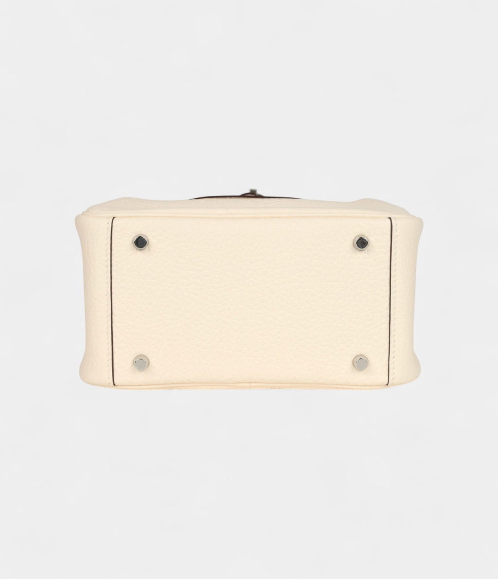 Hermès Mini Lindy Nata Clemence Gold Hardware
