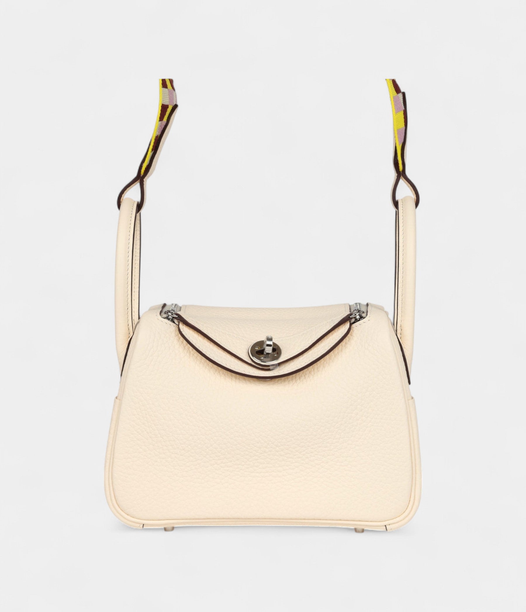 Hermès Mini Lindy Nata Clemence Gold Hardware