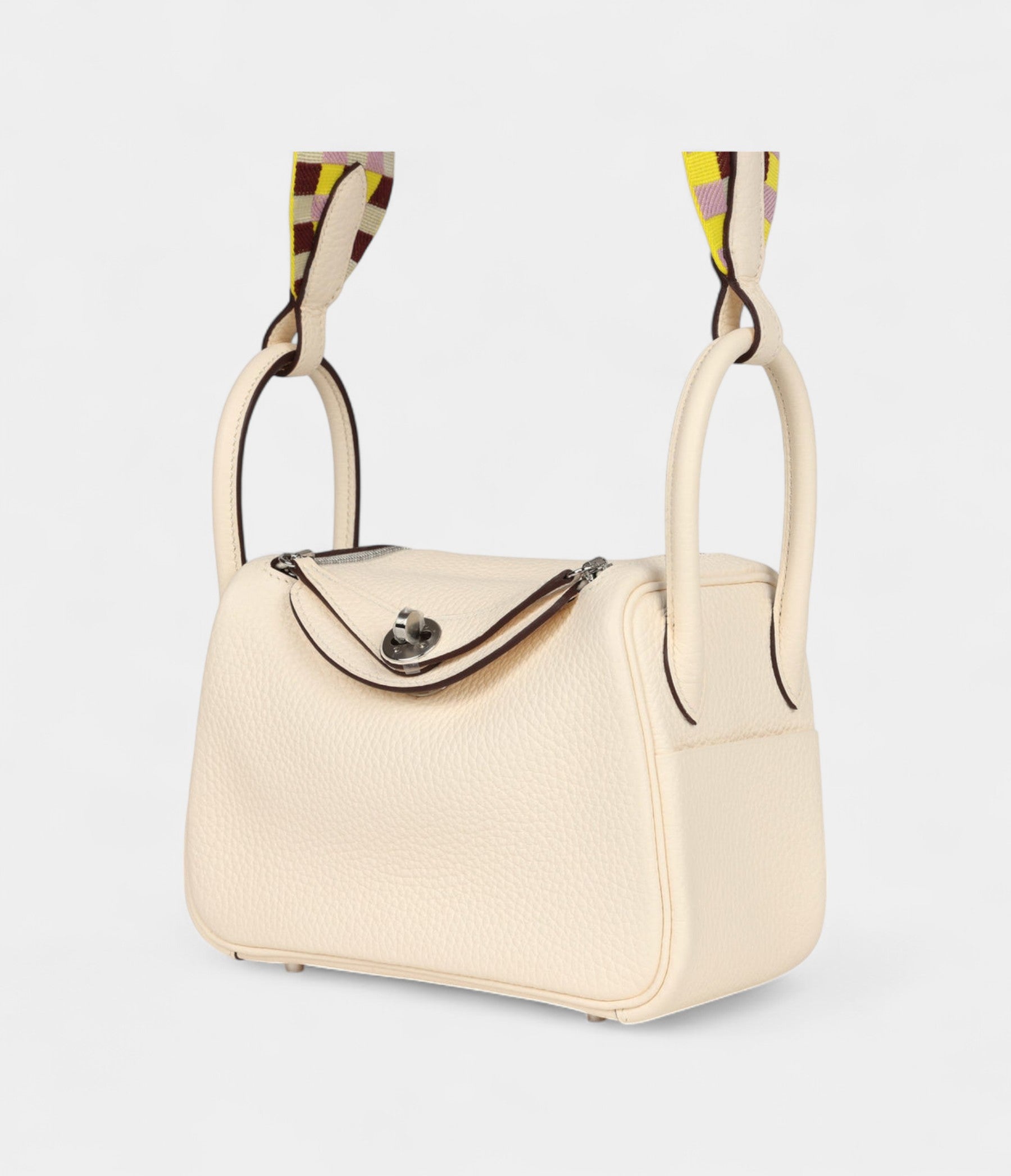 Hermès Mini Lindy Nata Clemence Gold Hardware
