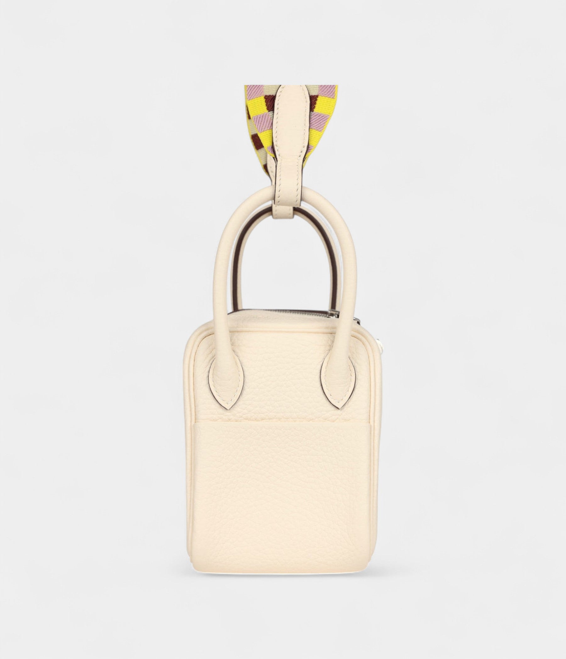 Hermès Mini Lindy Nata Clemence Gold Hardware