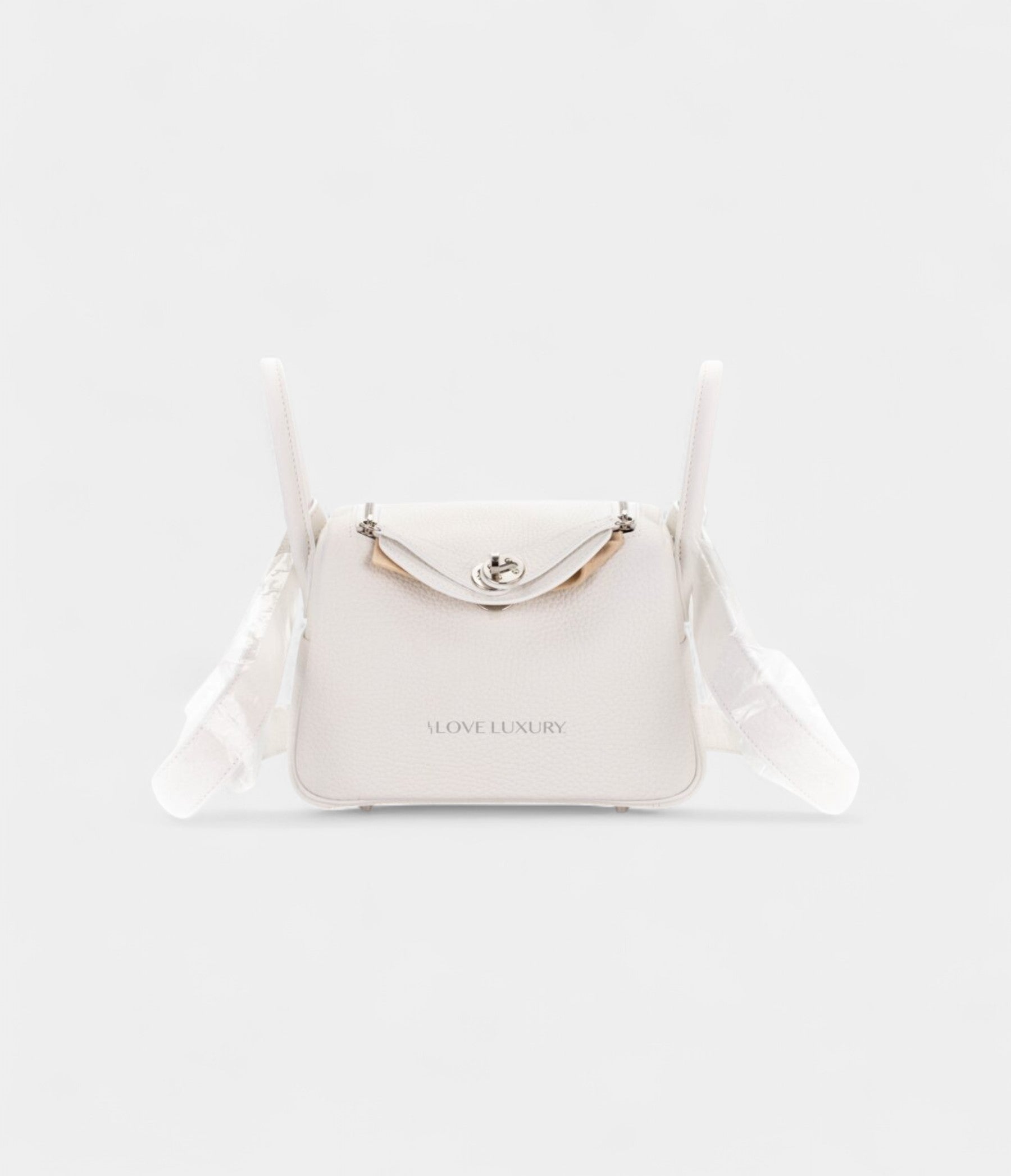 Hermès Mini Lindy New White Clemence Palladium Hardware