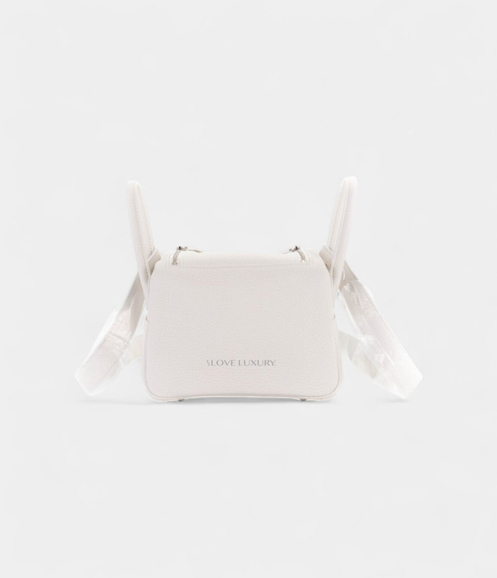 Hermès Mini Lindy New White Clemence Palladium Hardware