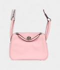 Hermès Mini Lindy Rose Sakura Swift Palladium Hardware