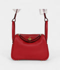 Hermès Mini Lindy Rouge Casaque Swift Gold Hardware