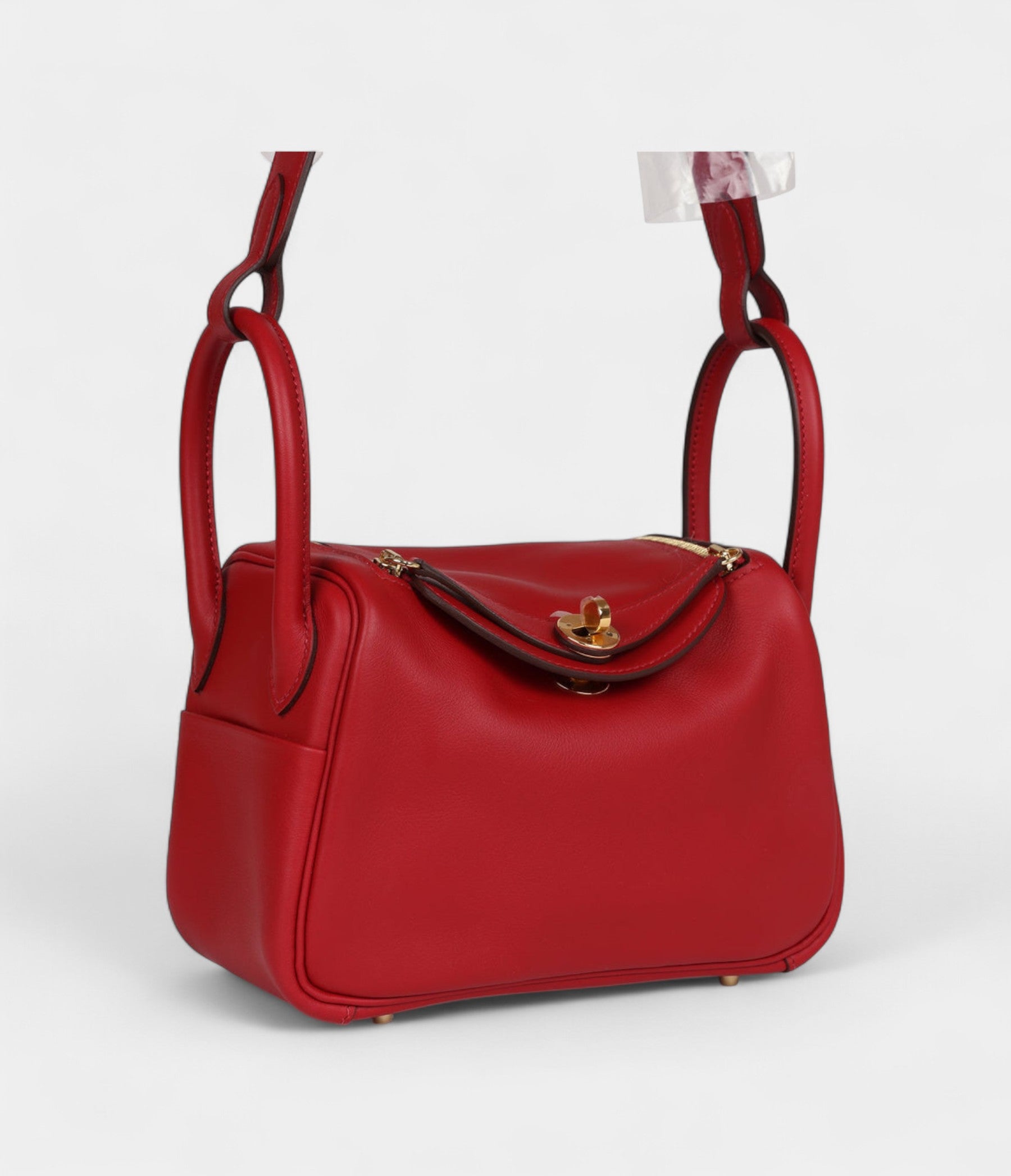 Hermès Mini Lindy Rouge Casaque Swift Gold Hardware
