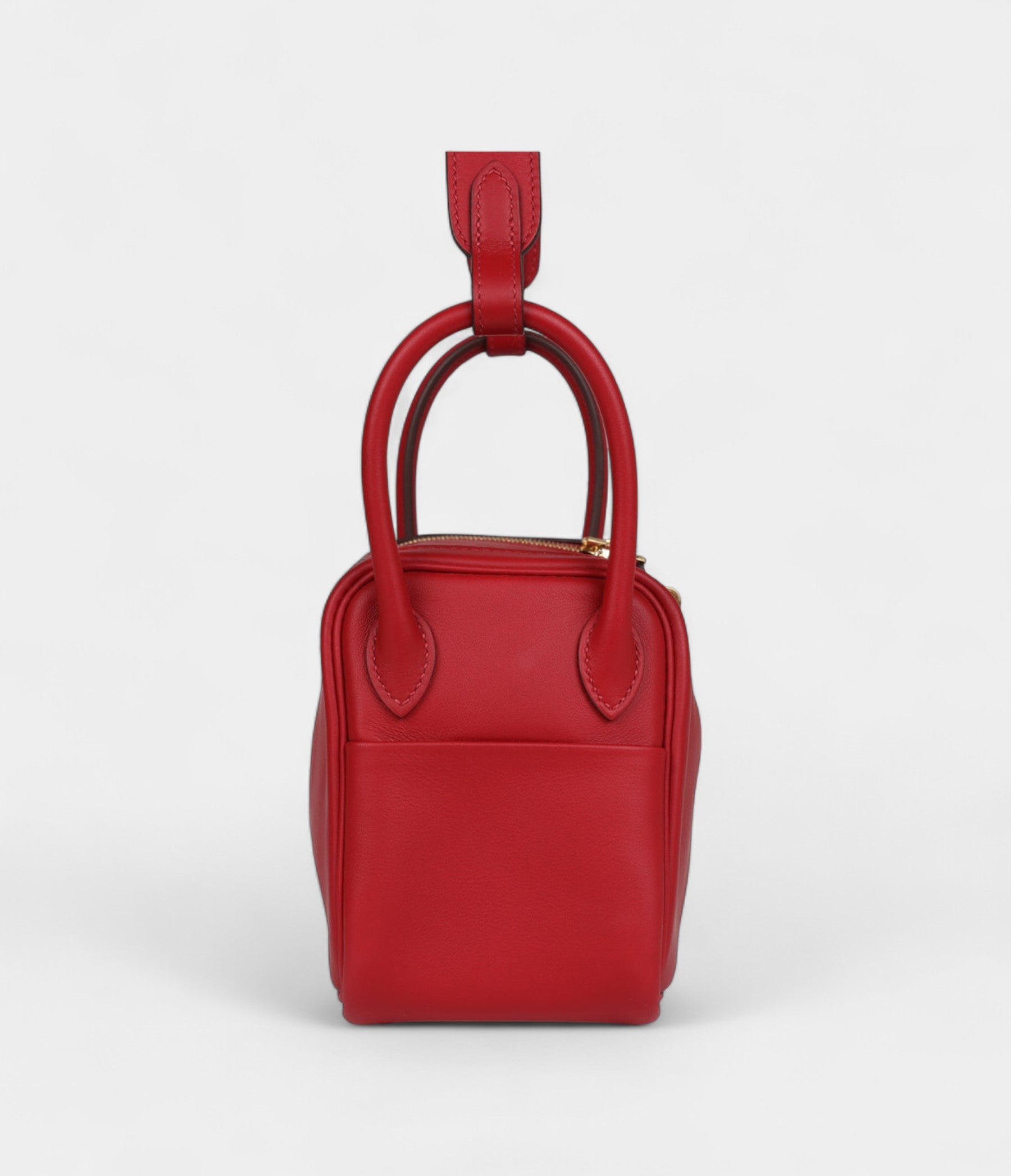 Hermès Mini Lindy Rouge Casaque Swift Gold Hardware