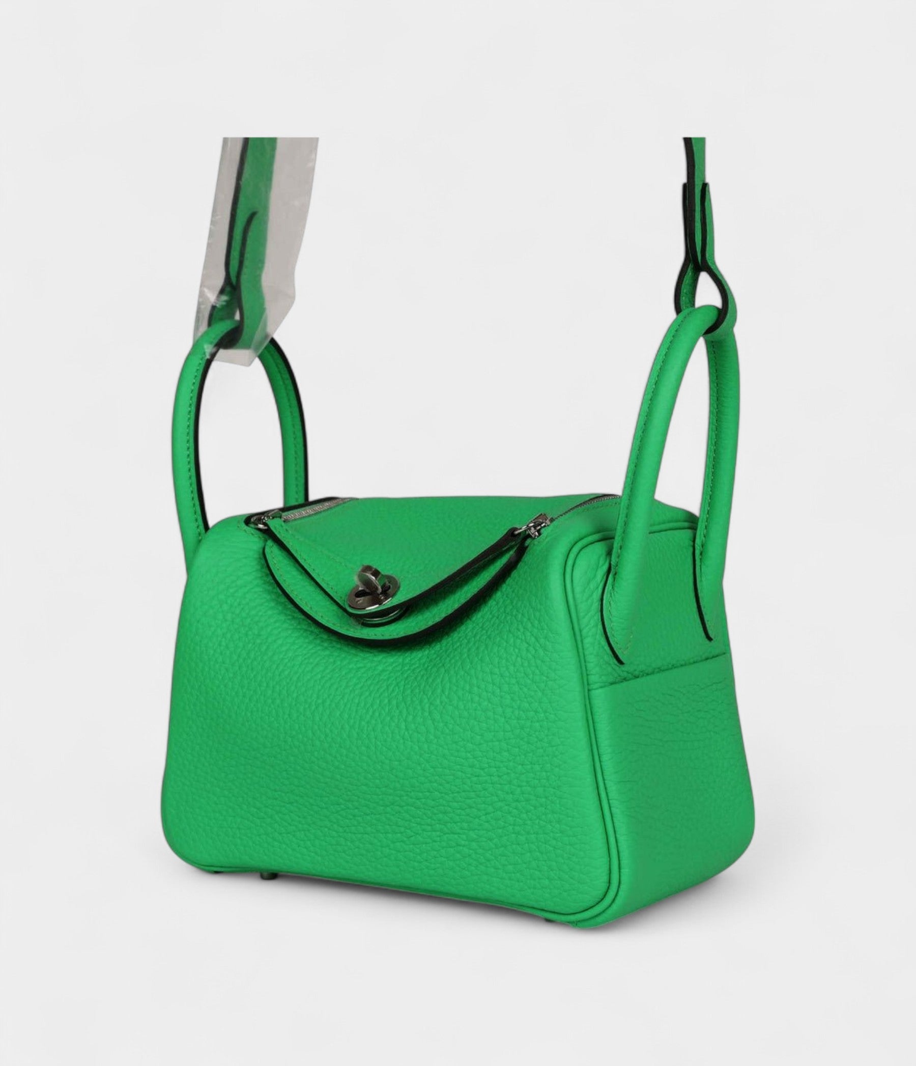 Hermès Mini Lindy Vert Comics Clemence Palladium Hardware