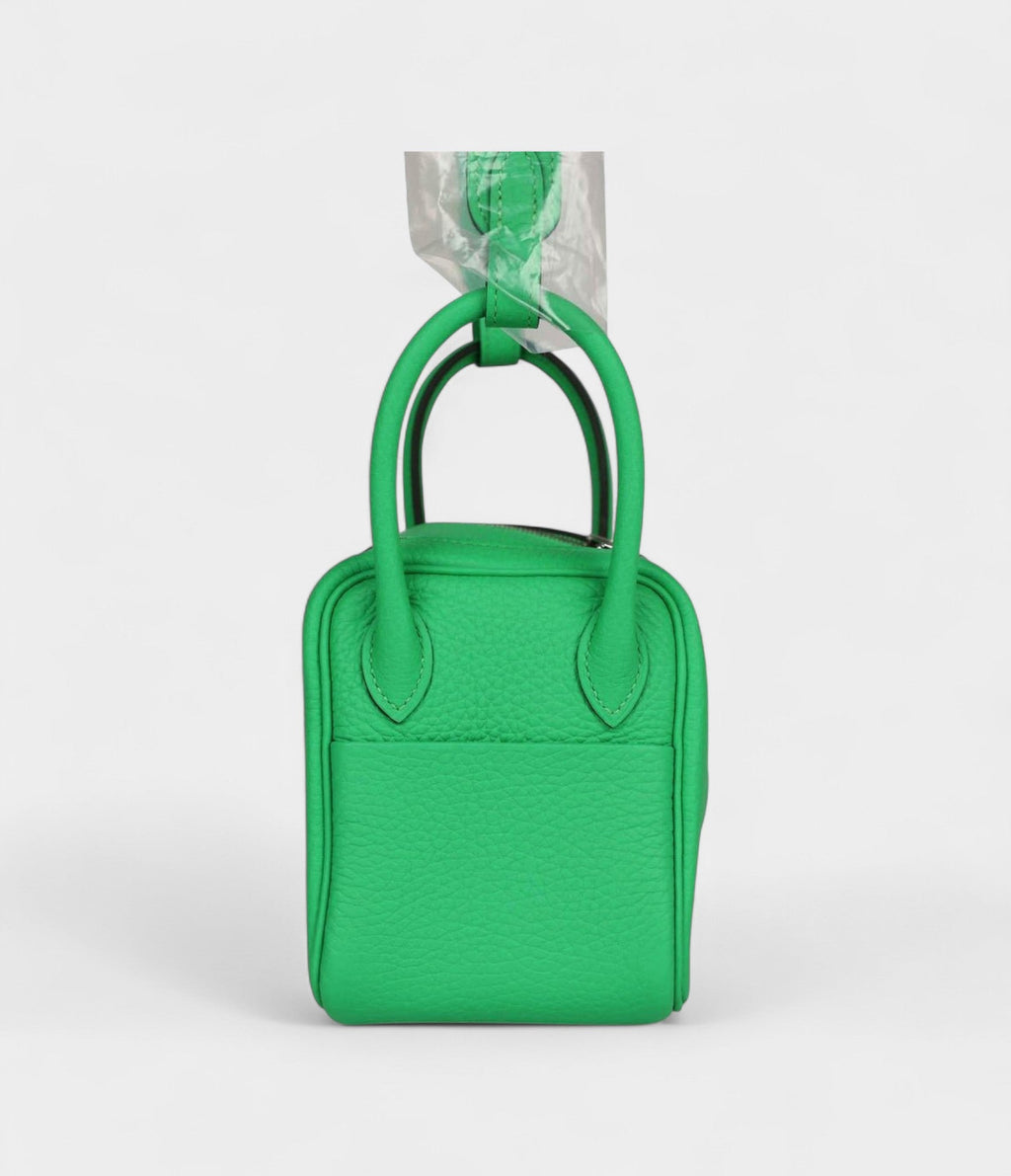 Hermès Mini Lindy Vert Comics Clemence Palladium Hardware