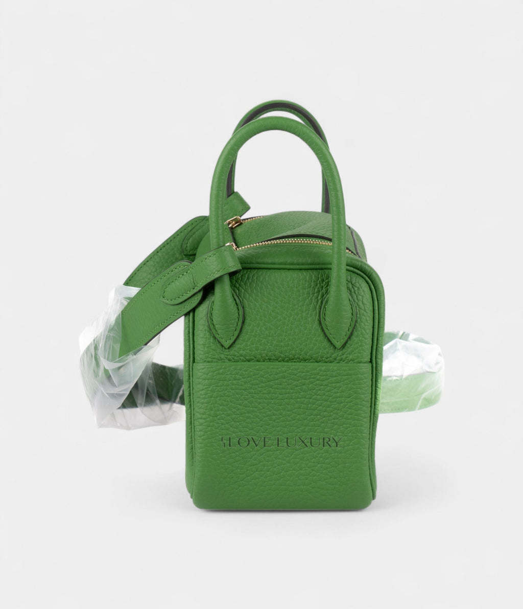 Hermès Mini Lindy Yucca Green Clemence Gold Hardware