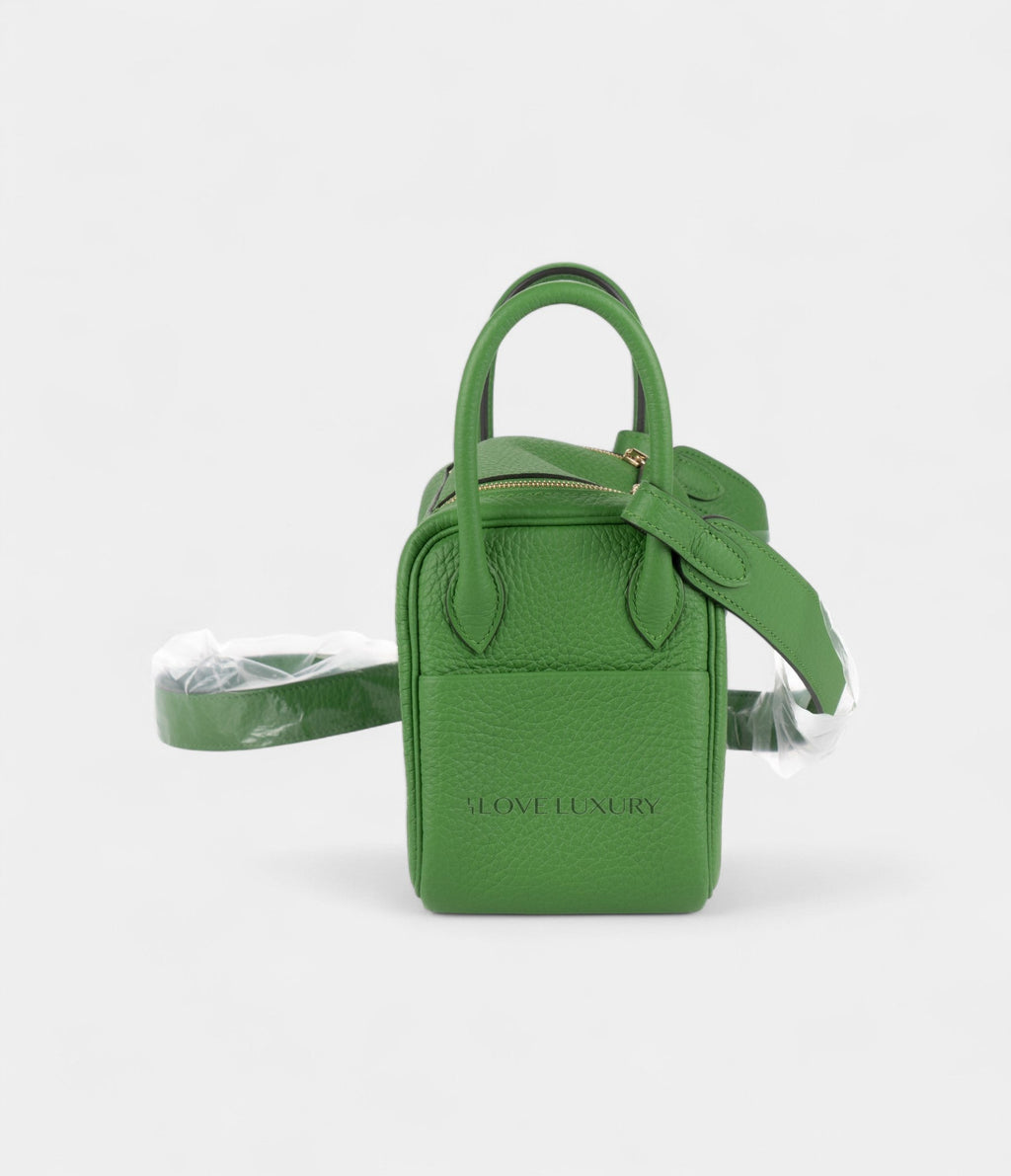 Hermès Mini Lindy Yucca Green Clemence Gold Hardware