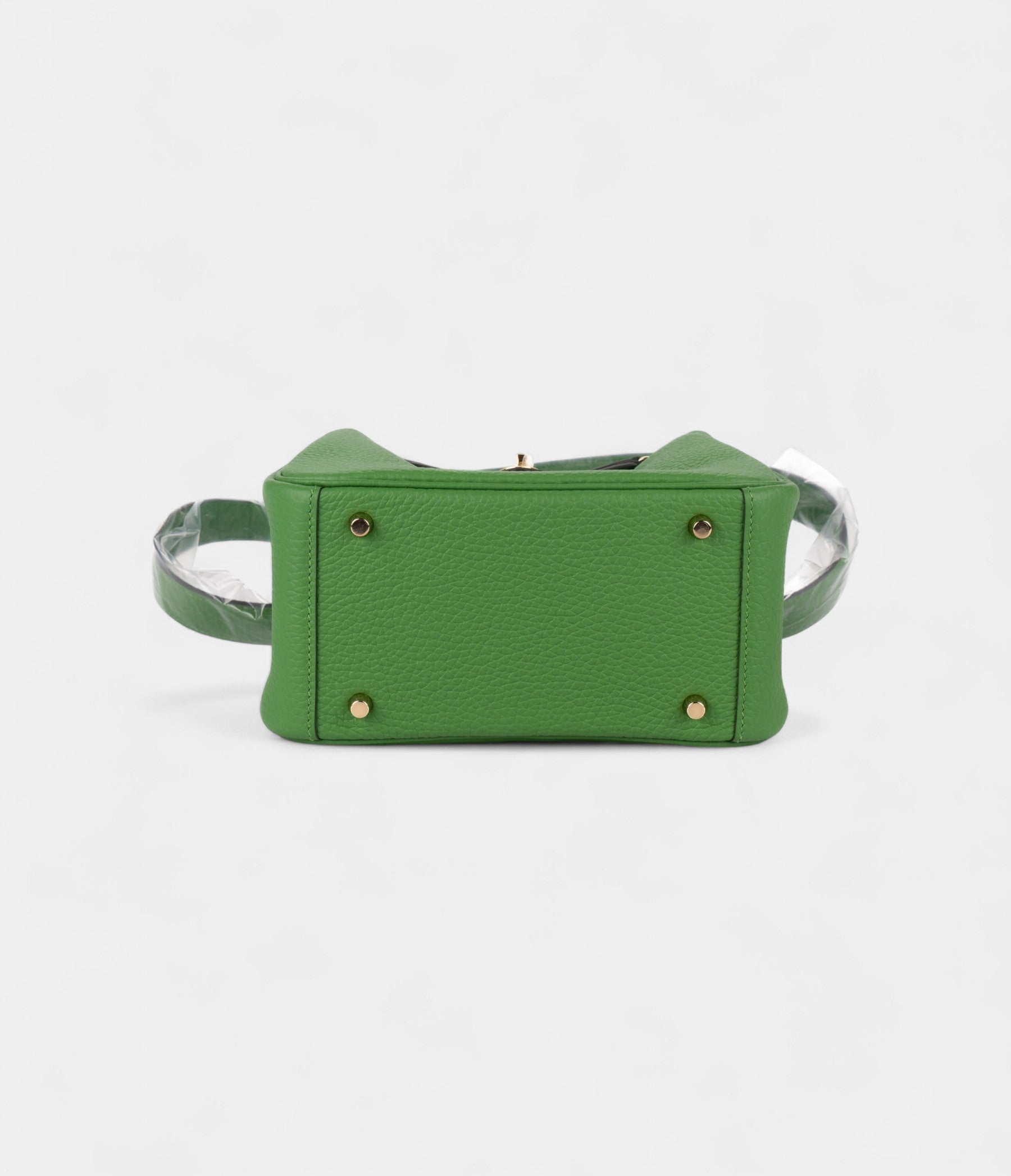 Hermès Mini Lindy Yucca Green Clemence Gold Hardware