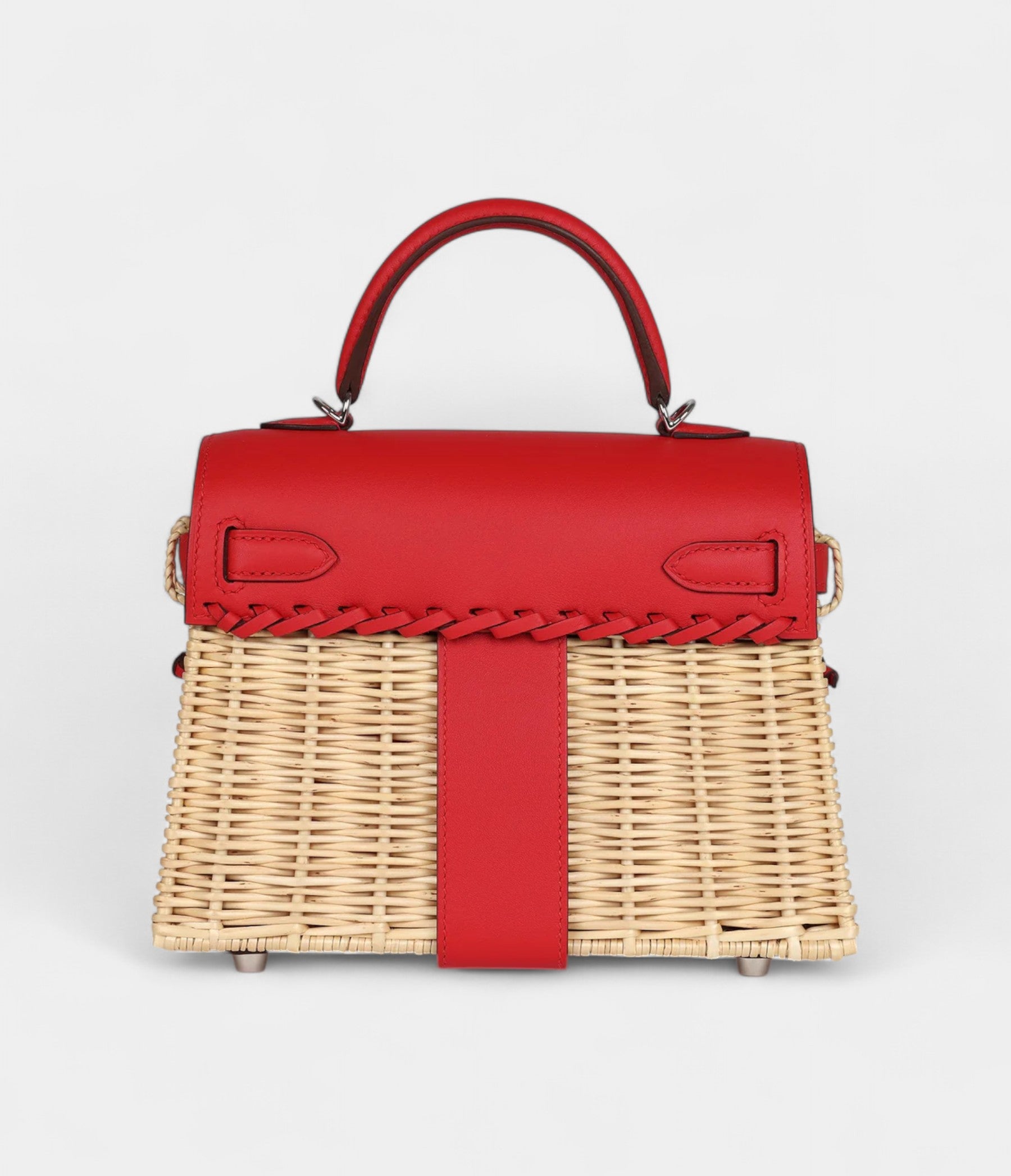 Hermès Mini Picnic Kelly 20 Rouge De Coeur Swift Palladium Hardware
