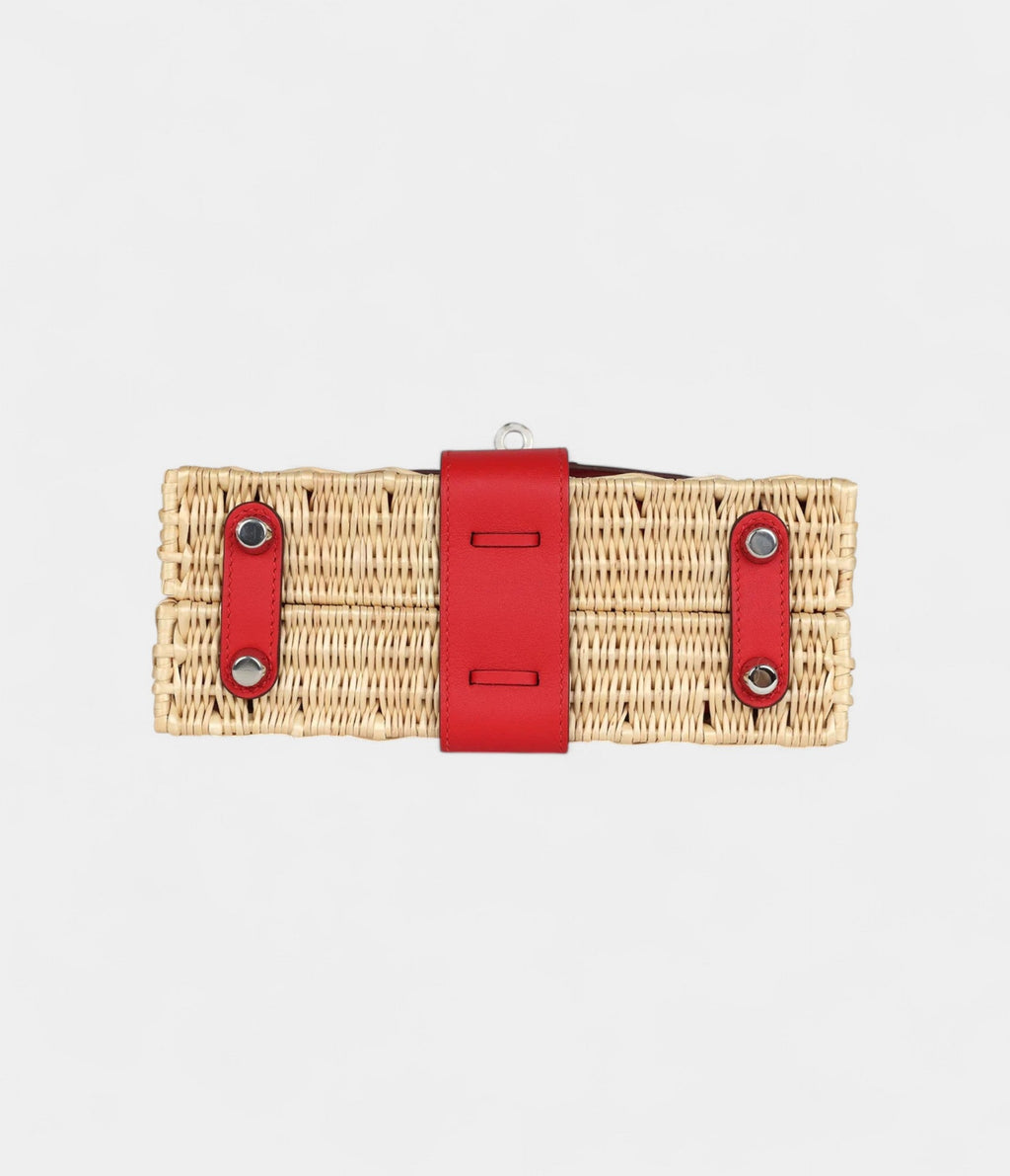Hermès Mini Picnic Kelly 20 Rouge De Coeur Swift Palladium Hardware