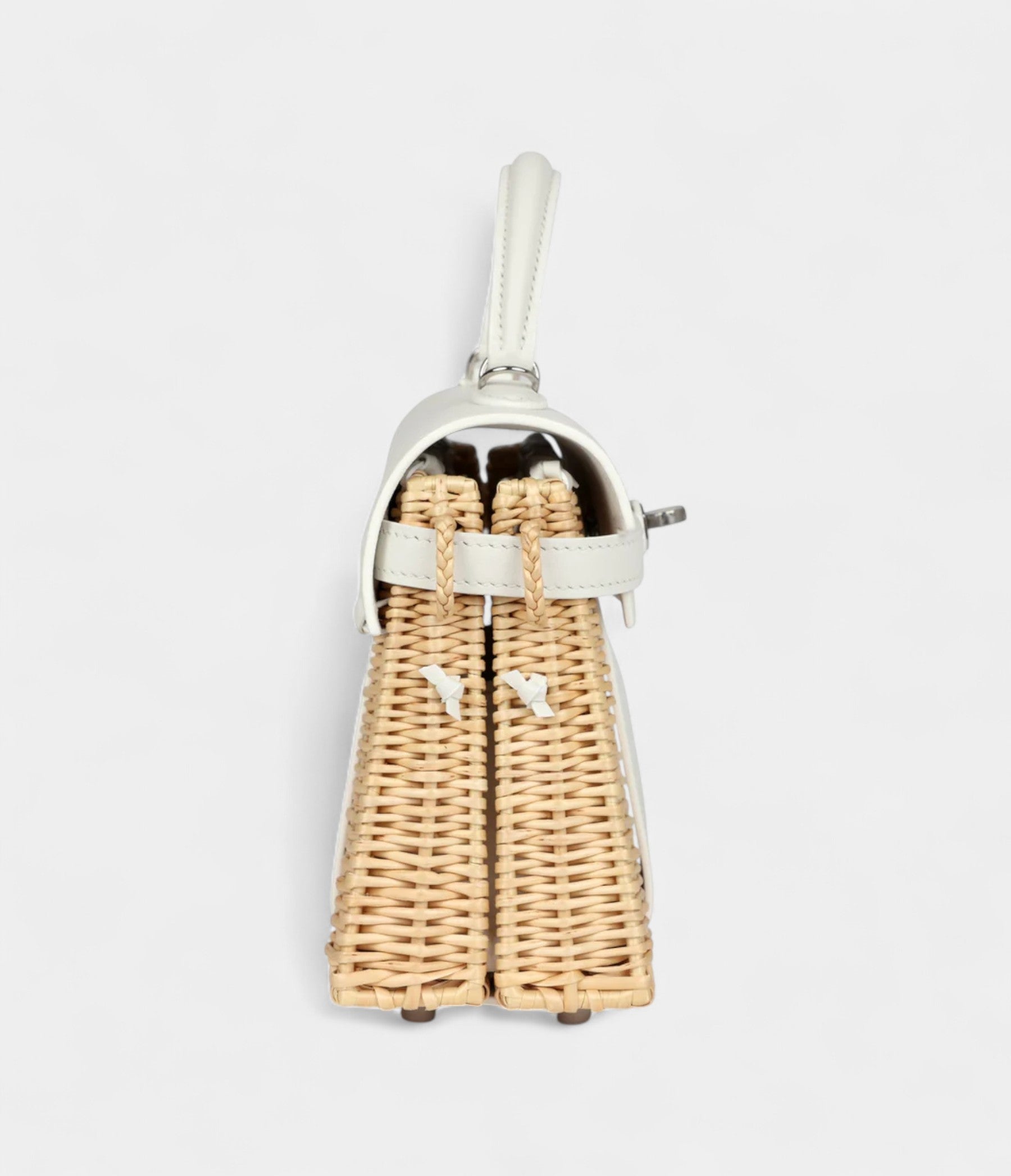 Hermès Mini Picnic Kelly 20 White Swift Palladium Hardware