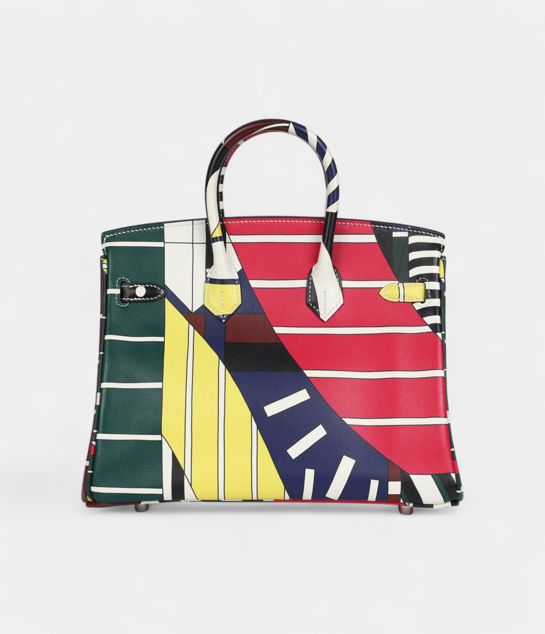 Hermès "One Two Three and Away We Go" Birkin 25 Multicolor Swift Palladium Hardware