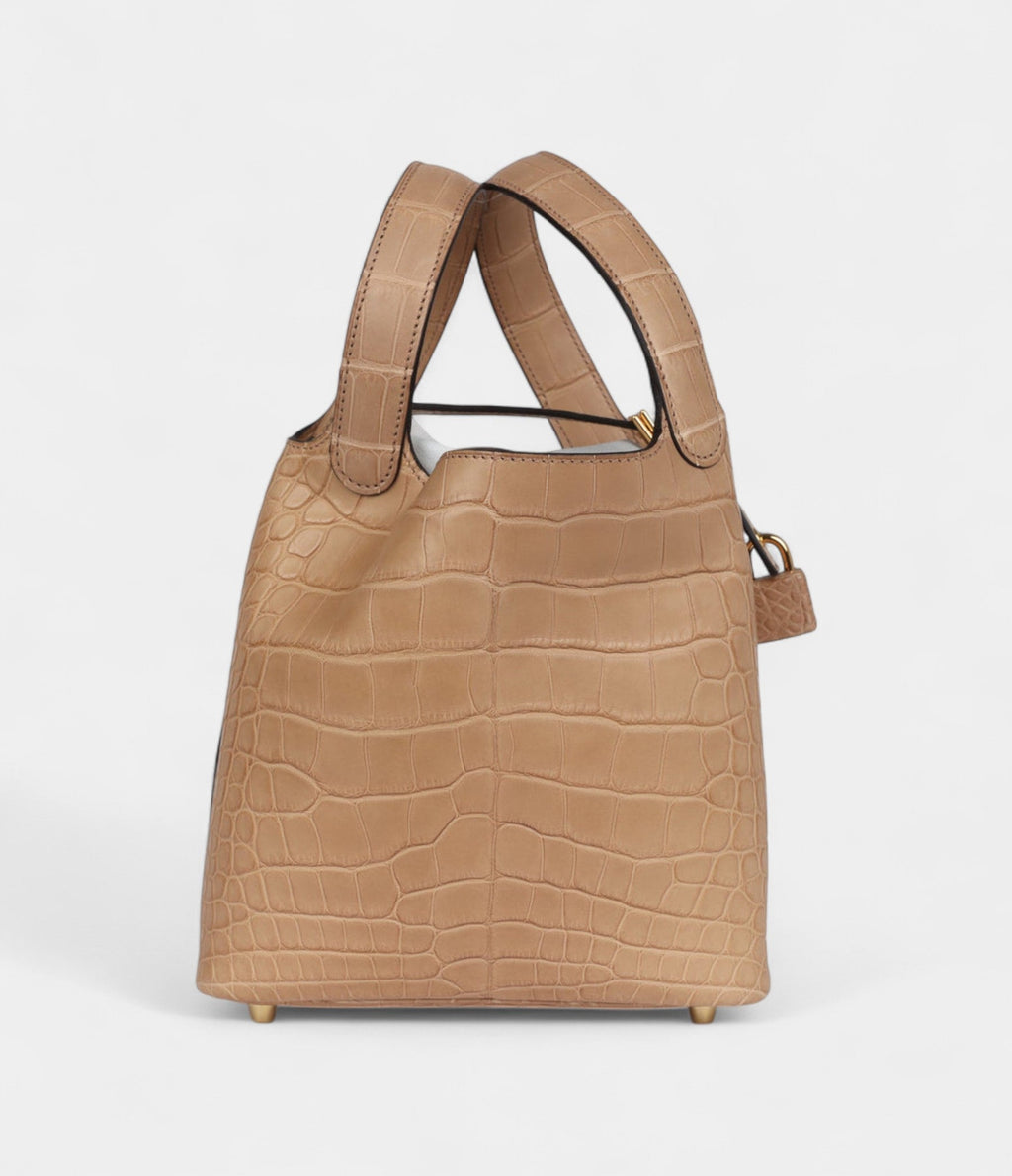 Hermès Picotin Lock 18 Chai Matte Alligator Gold Hardware