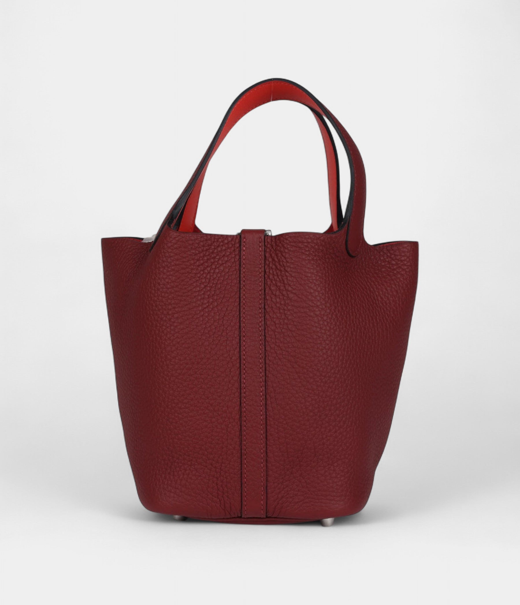 Hermès Picotin Lock 18 Eclat Rouge H Clemence Palladium Hardware