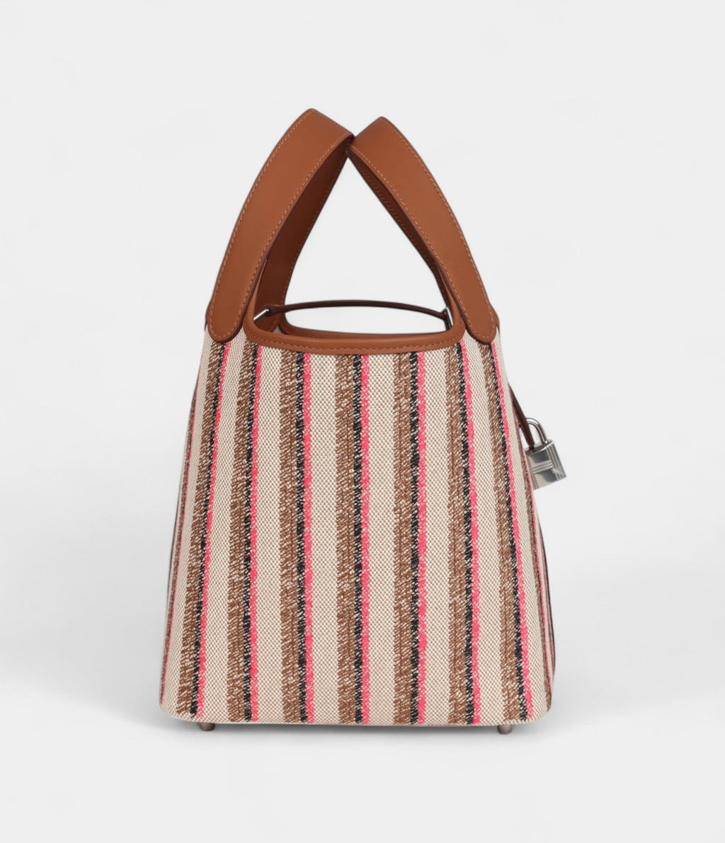 Hermès Picotin Lock 18 Gold, Ecru-Beige, Rose Pop, Black Toile H and Fauve Swift Palladium Hardware