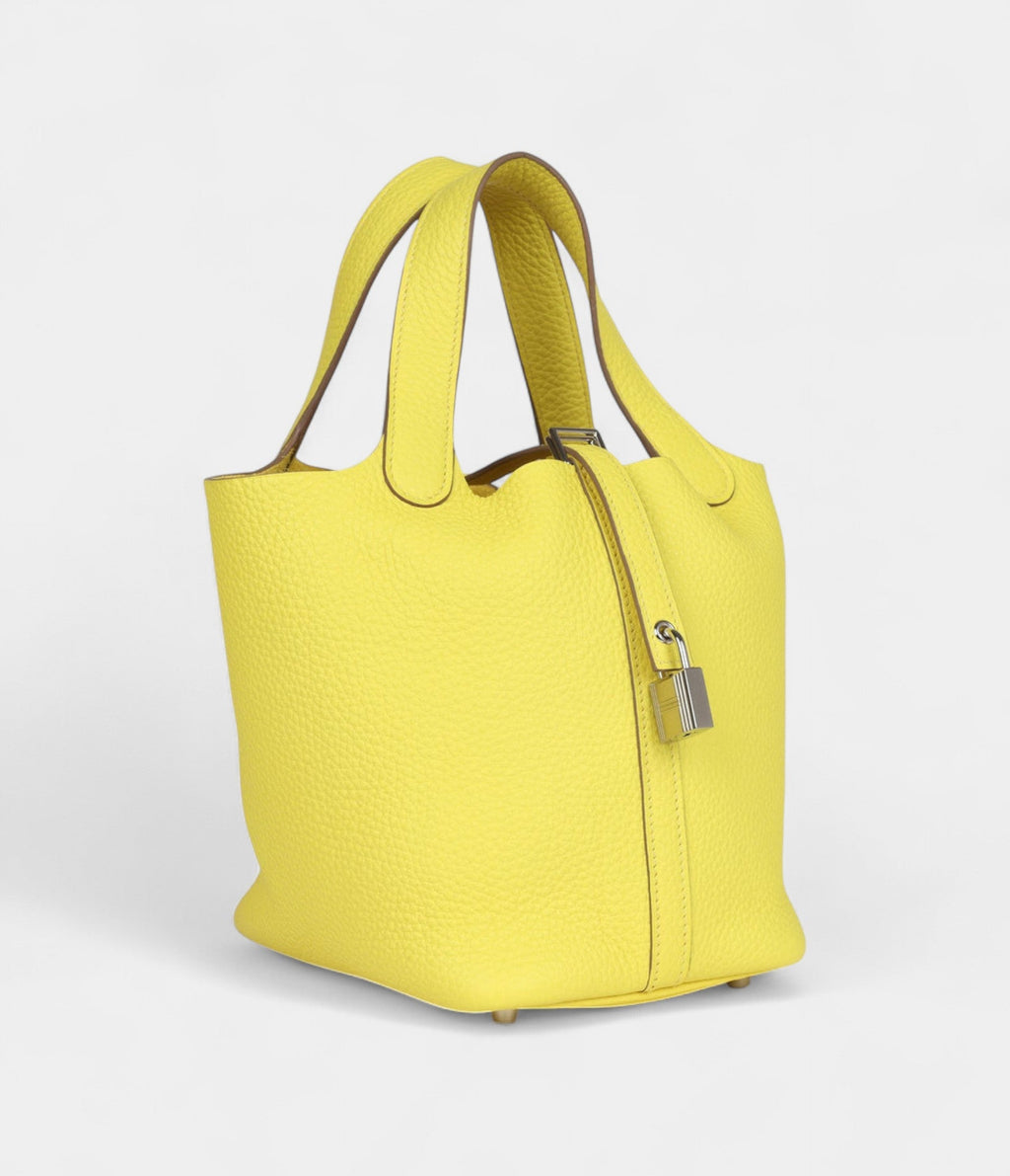 Hermès Picotin Lock 18 Lime Clemence Palladium Hardware