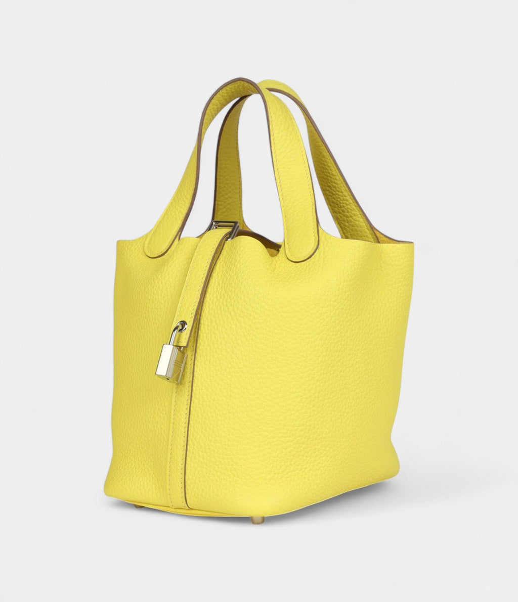 Hermès Picotin Lock 18 Lime Clemence Palladium Hardware